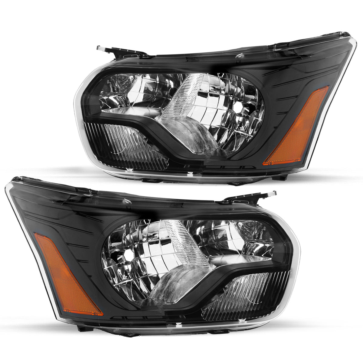 VehicleAid Headlights For 2015-2023 Ford Transit 150 250 350 350HD (Black Housing)