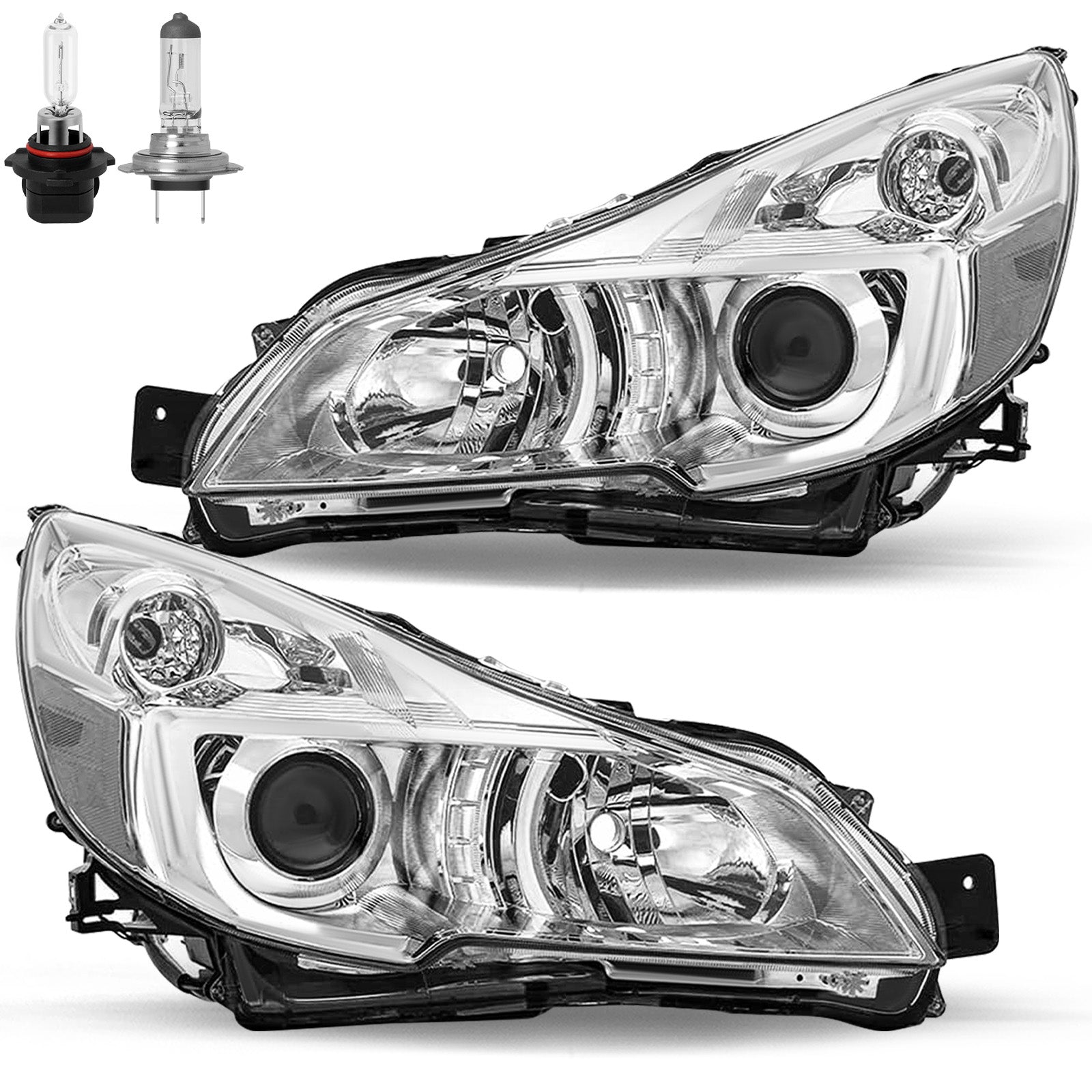 VehicleAid Headlights For 2010-2014 Subaru Outback/Legacy