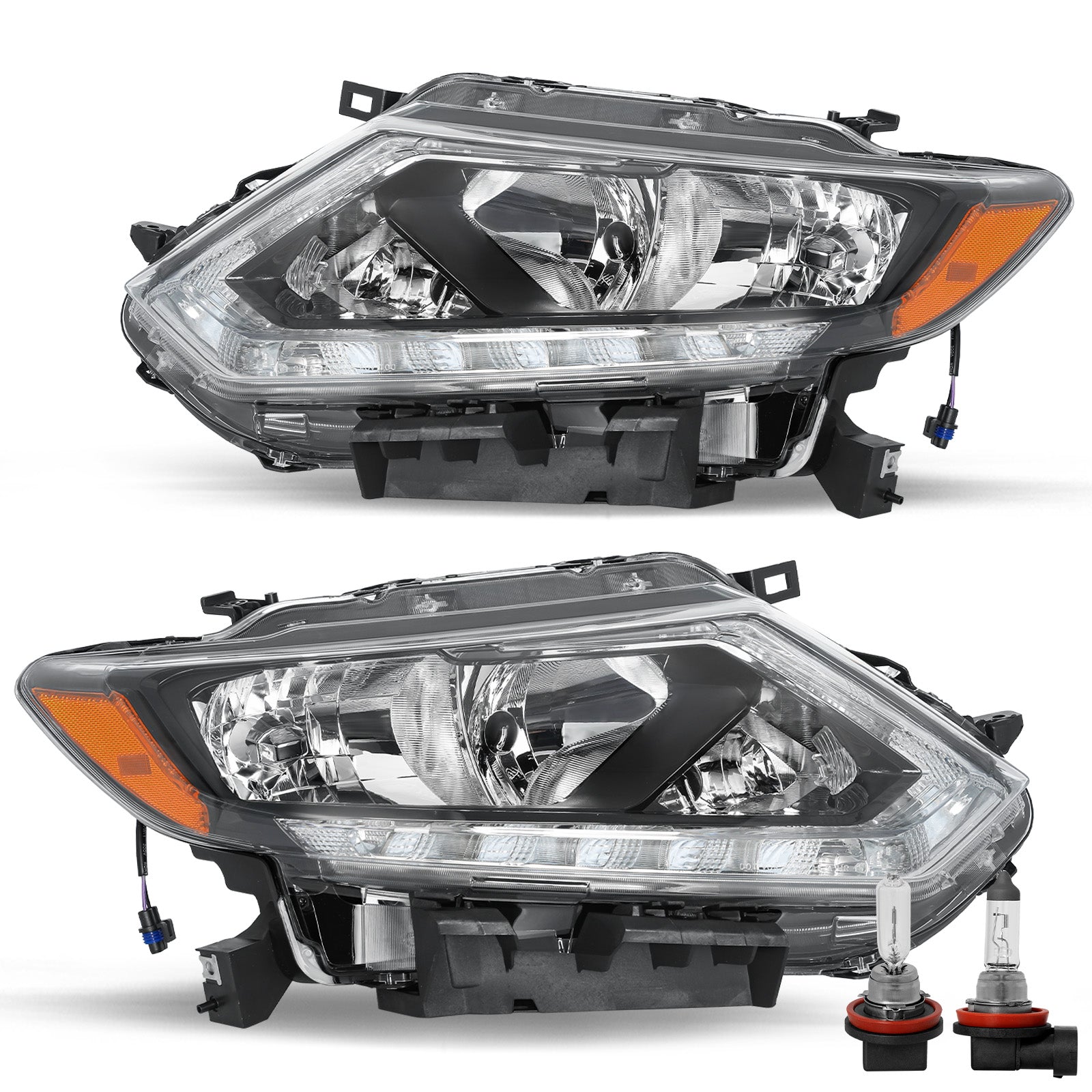 VehicleAid Headlights For 2014-2016 Nissan Rogue