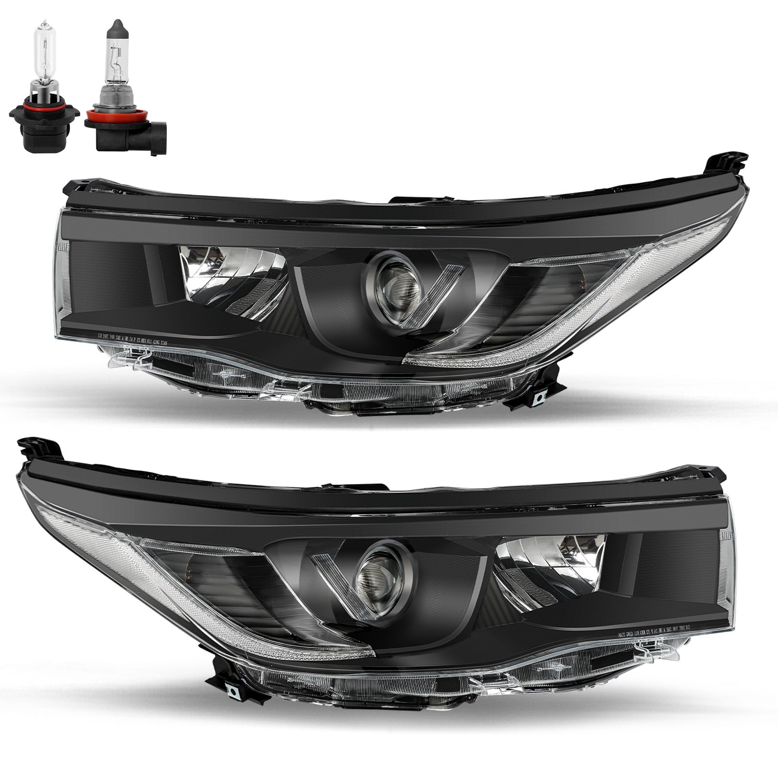 VehicleAid Halogen Headlight Assembly Replacement For 2014-2016 Toyota Highlander