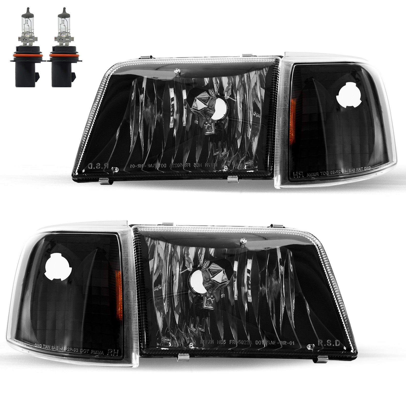 VehicleAid Headlights For 1993-1997 Ford Ranger