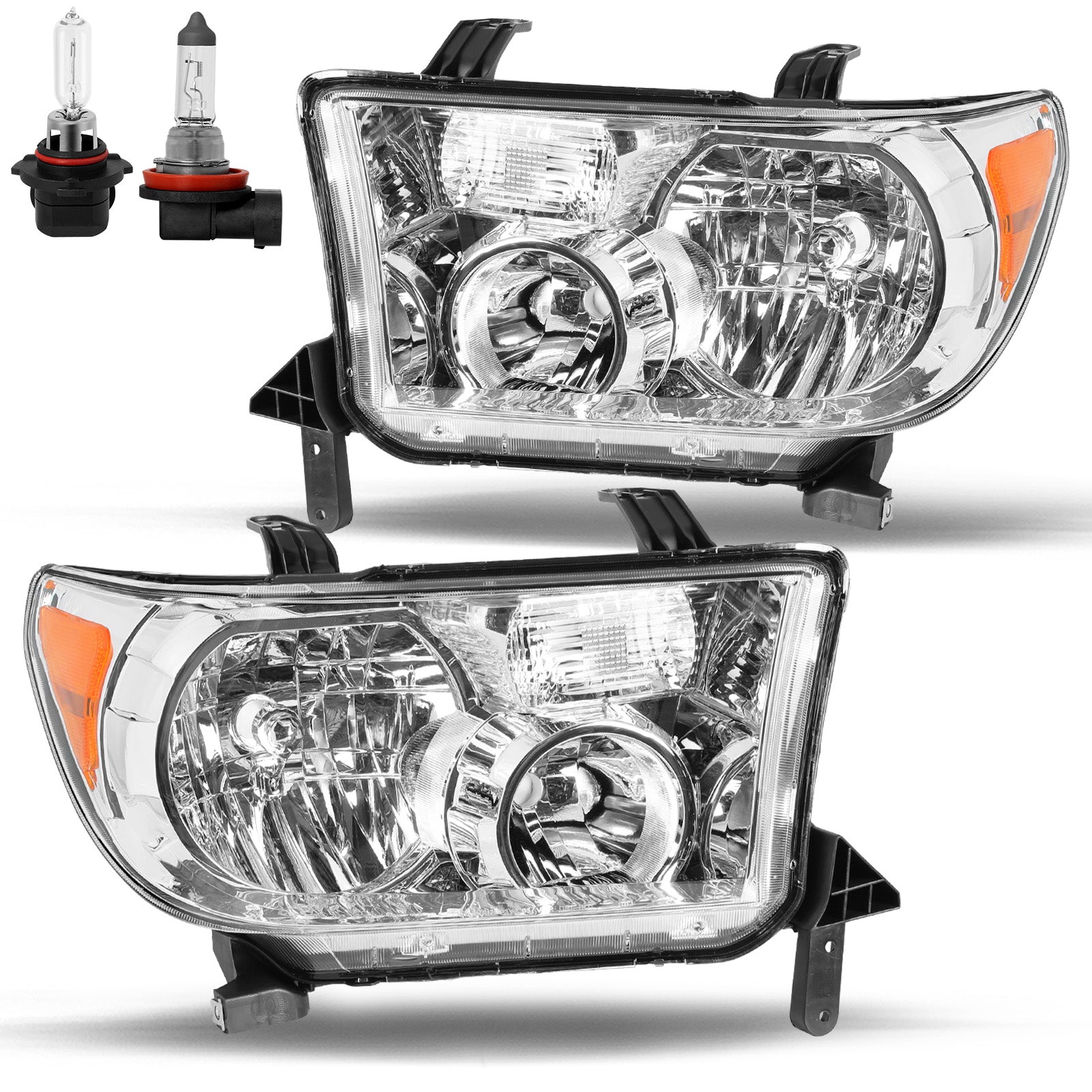 VehicleAid Headlights For 2008-2017 Toyota Sequoia