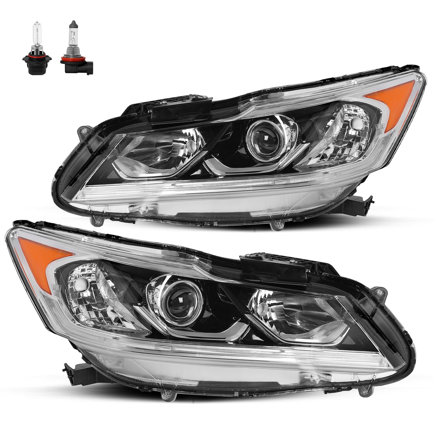 VehicleAid Headlights For 2016-2017 Honda Accord