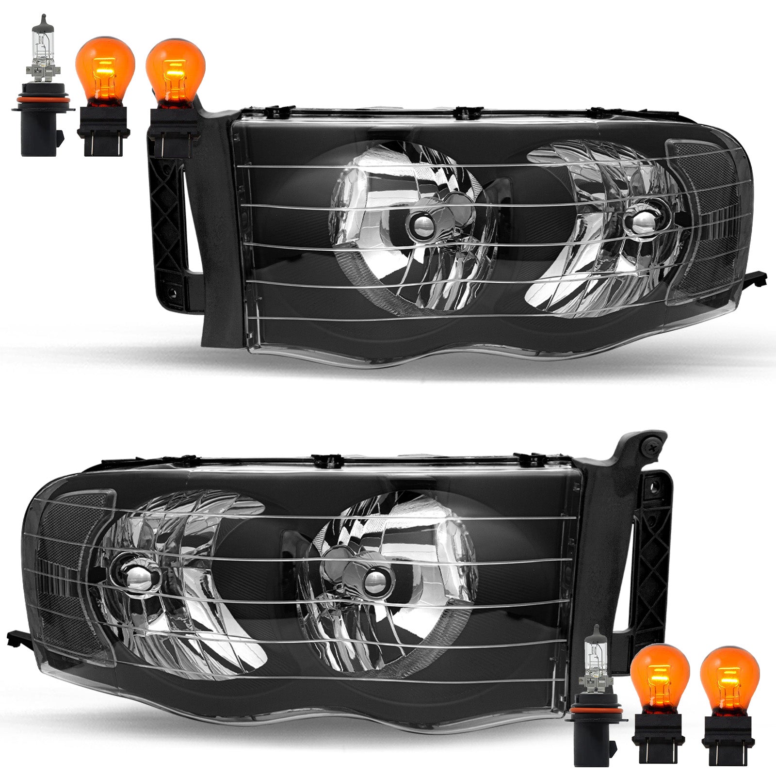 VehicleAid Headlights For 2003-2005 Dodge Ram 3500 Pickup