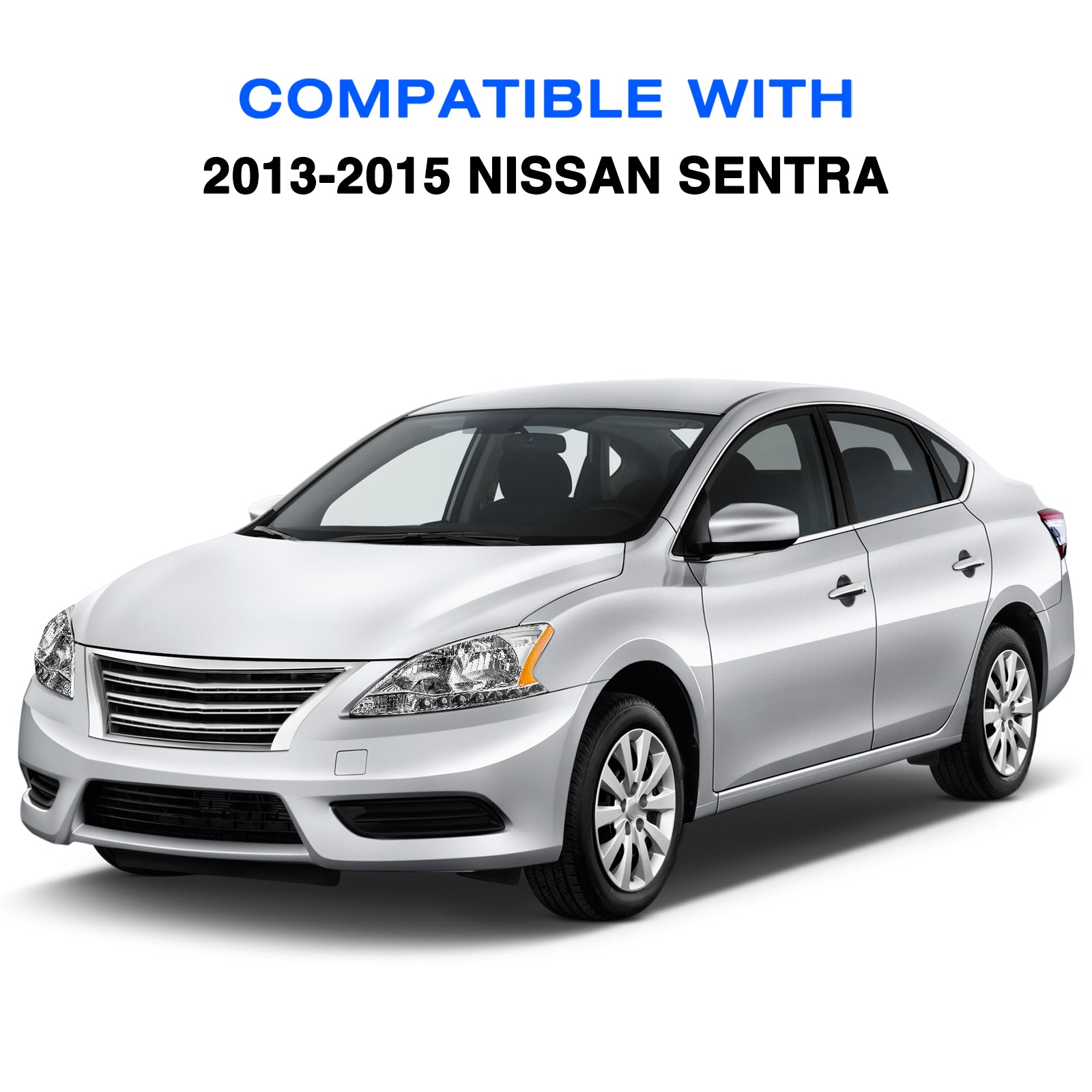 VehicleAid Headlights For 2013-2015 Nissan Sentra