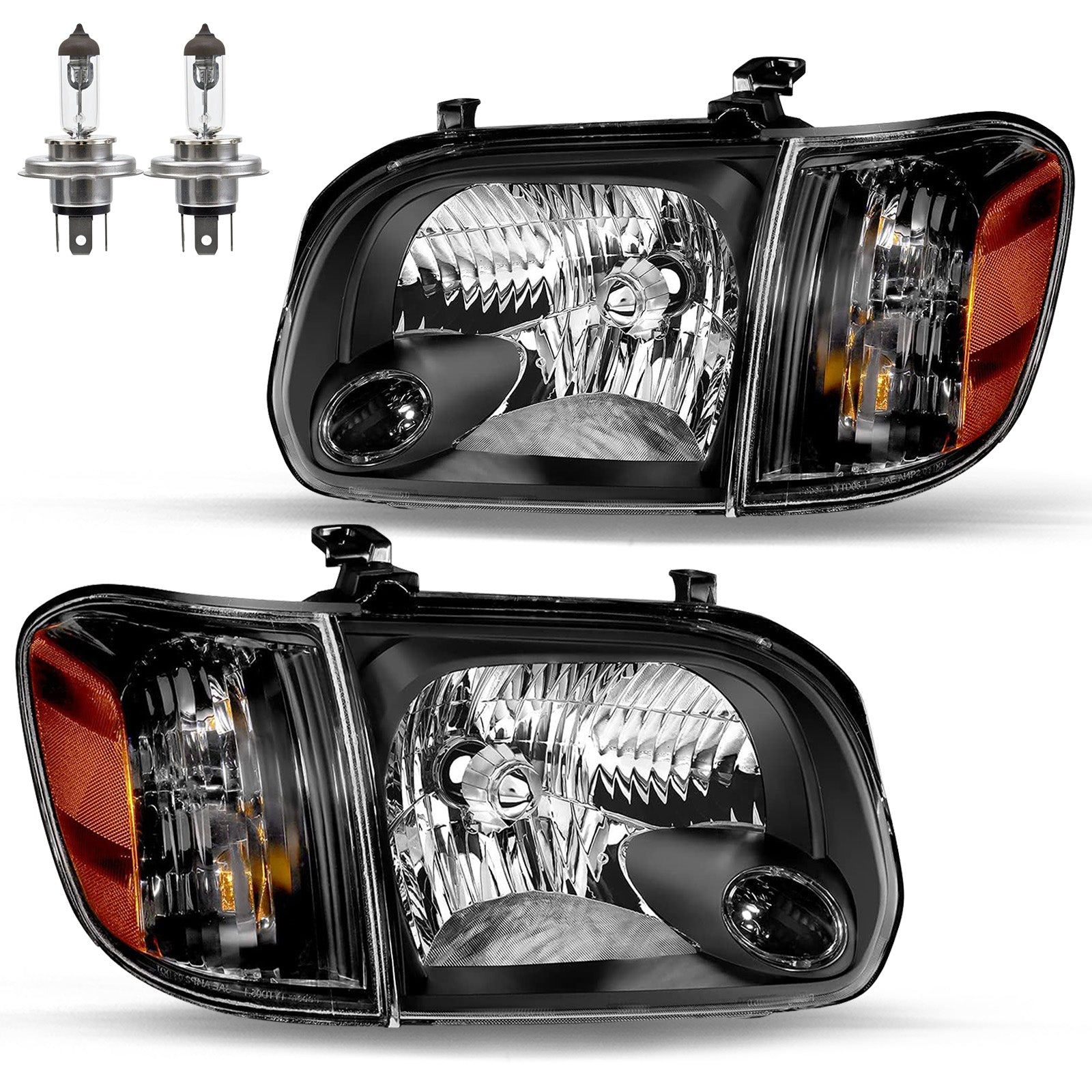 VehicleAid Headlights Assembly For 2005-2006 Toyota Tundra Double / Crew Cab