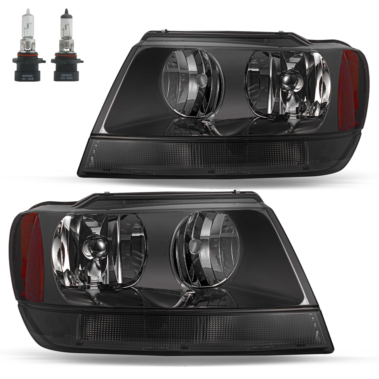 VehicleAid Headlights For 1999-2004 Jeep Grand Cherokee