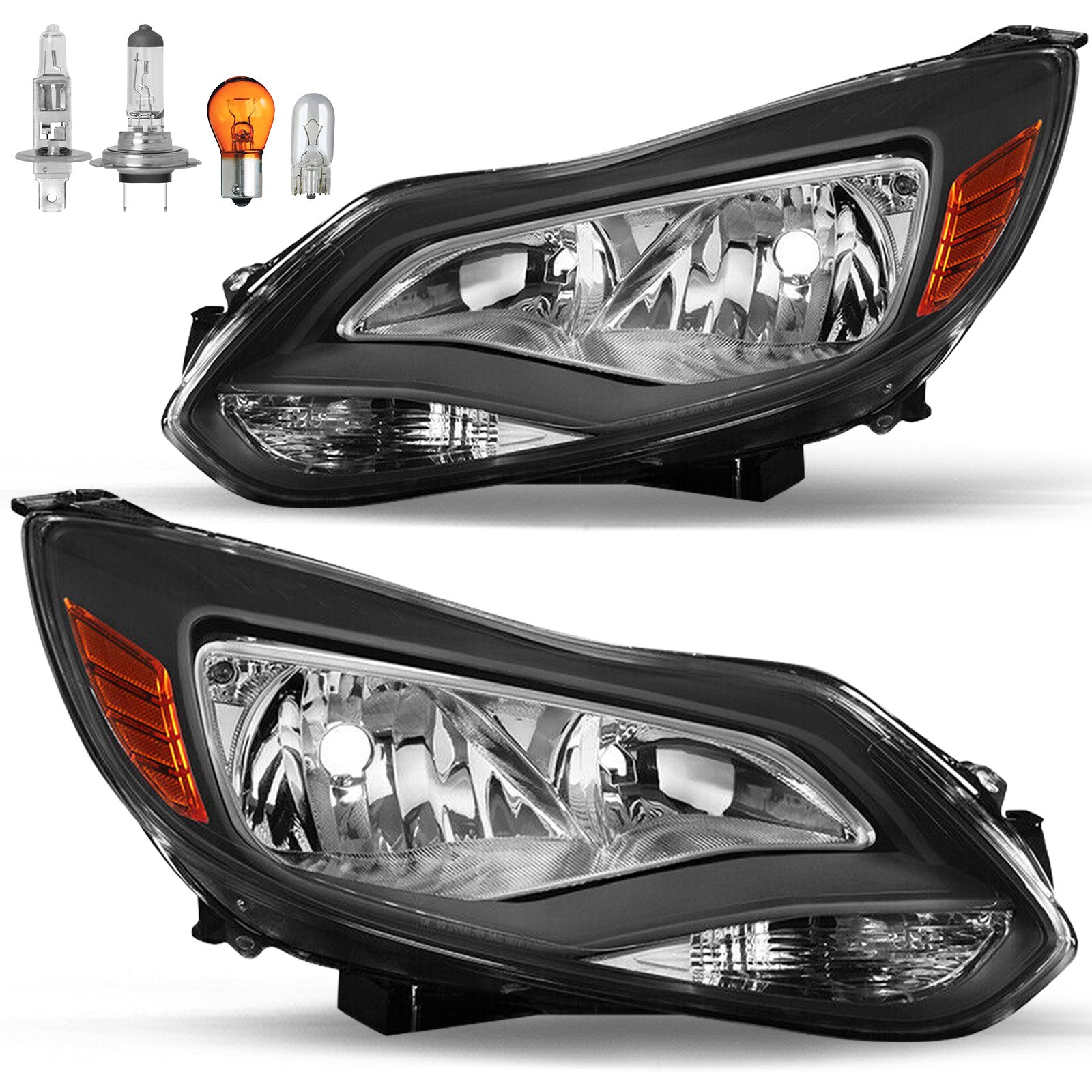 VehicleAid Headlights For 2012-2014 Ford Focus