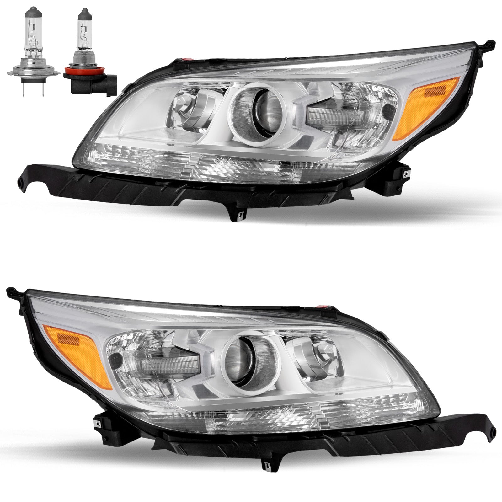 VehicleAid Headlights For 2013-2015 Chevy Malibu