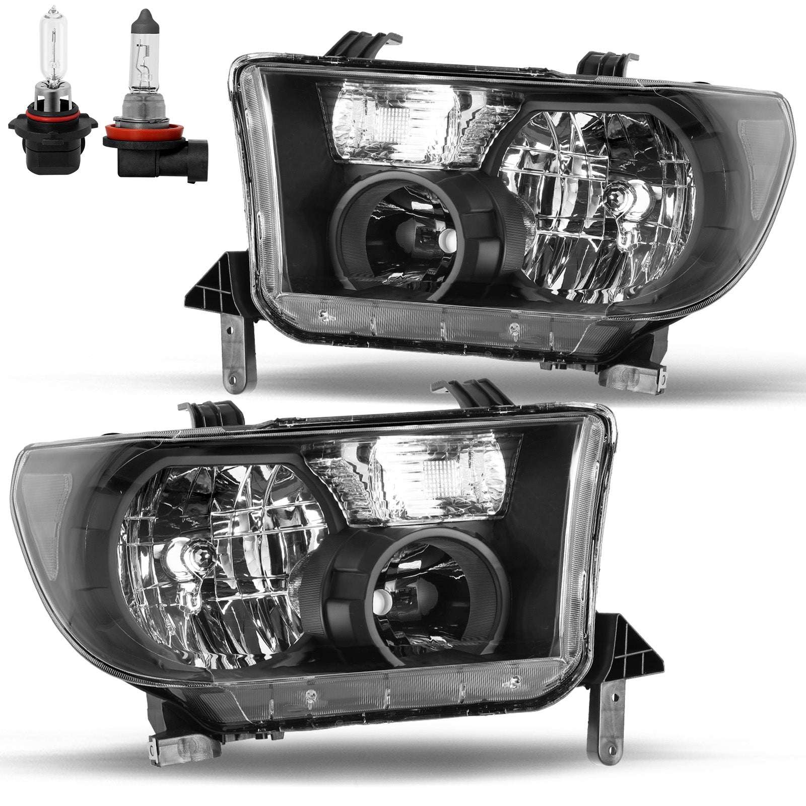 VehicleAid Headlights For 2007-2013 Toyota Tundra