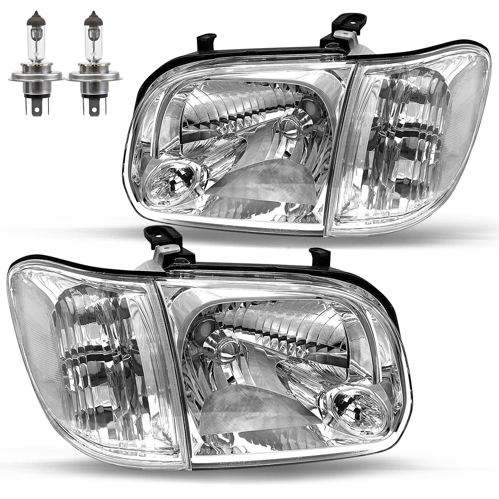 VehicleAid Headlights Assembly For 2005-2006 Toyota Tundra Double / Crew Cab