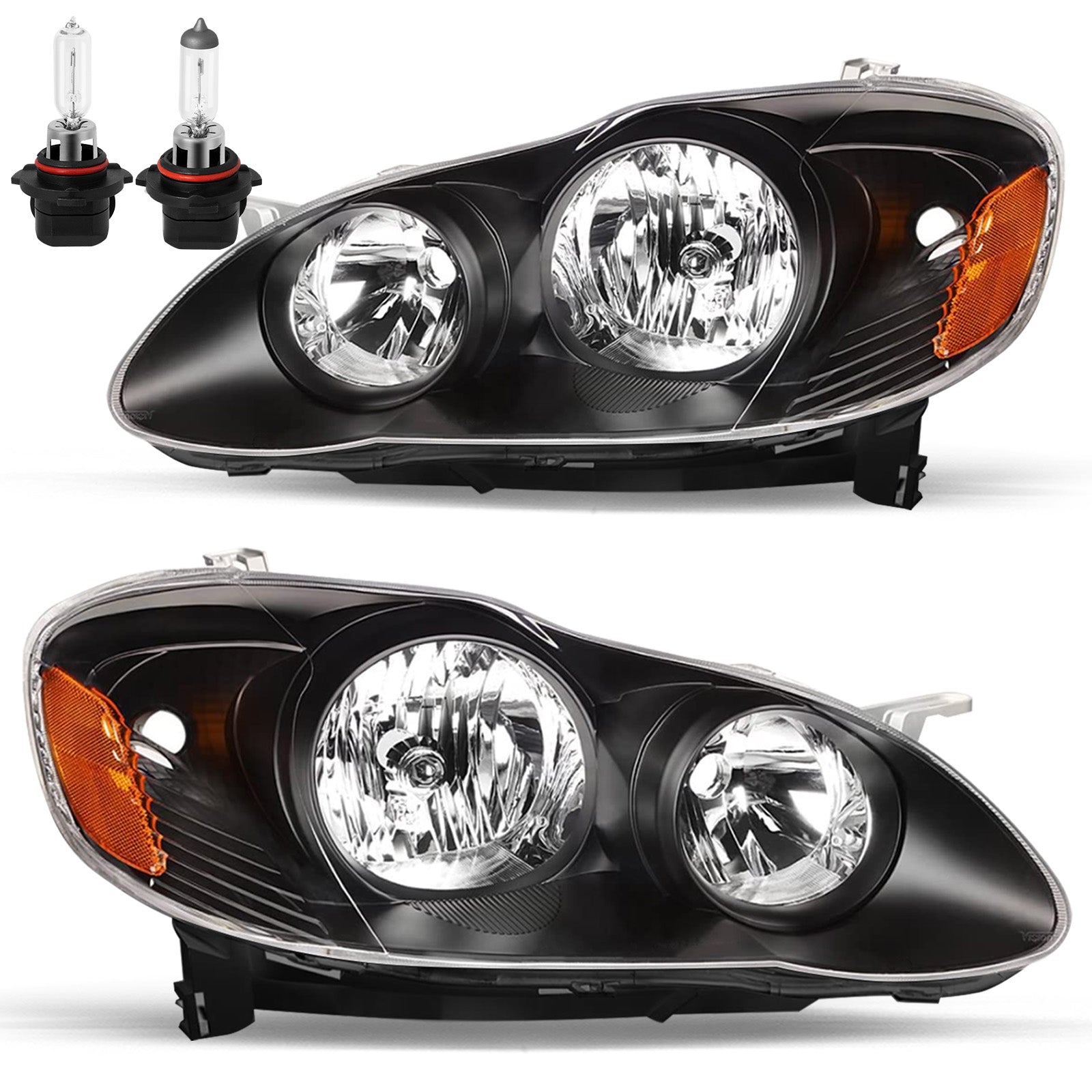 VehicleAid Headlights For 2003-2008 Toyota Corolla