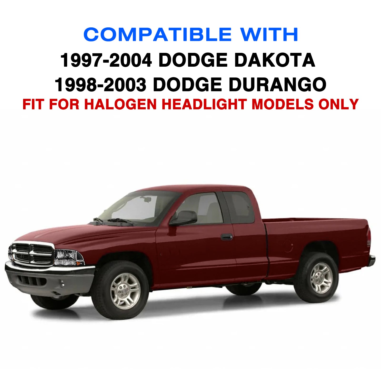 VehicleAid Headlights For 1997-2004 Dodge Dakota