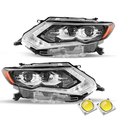 VehicleAid Full LED Headlights For 2017-2020 Nissan Rogue SL