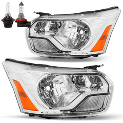 VehicleAid Headlights For 2015-2023 Ford Transit 150 250 350 350HD (Chrome Housing)