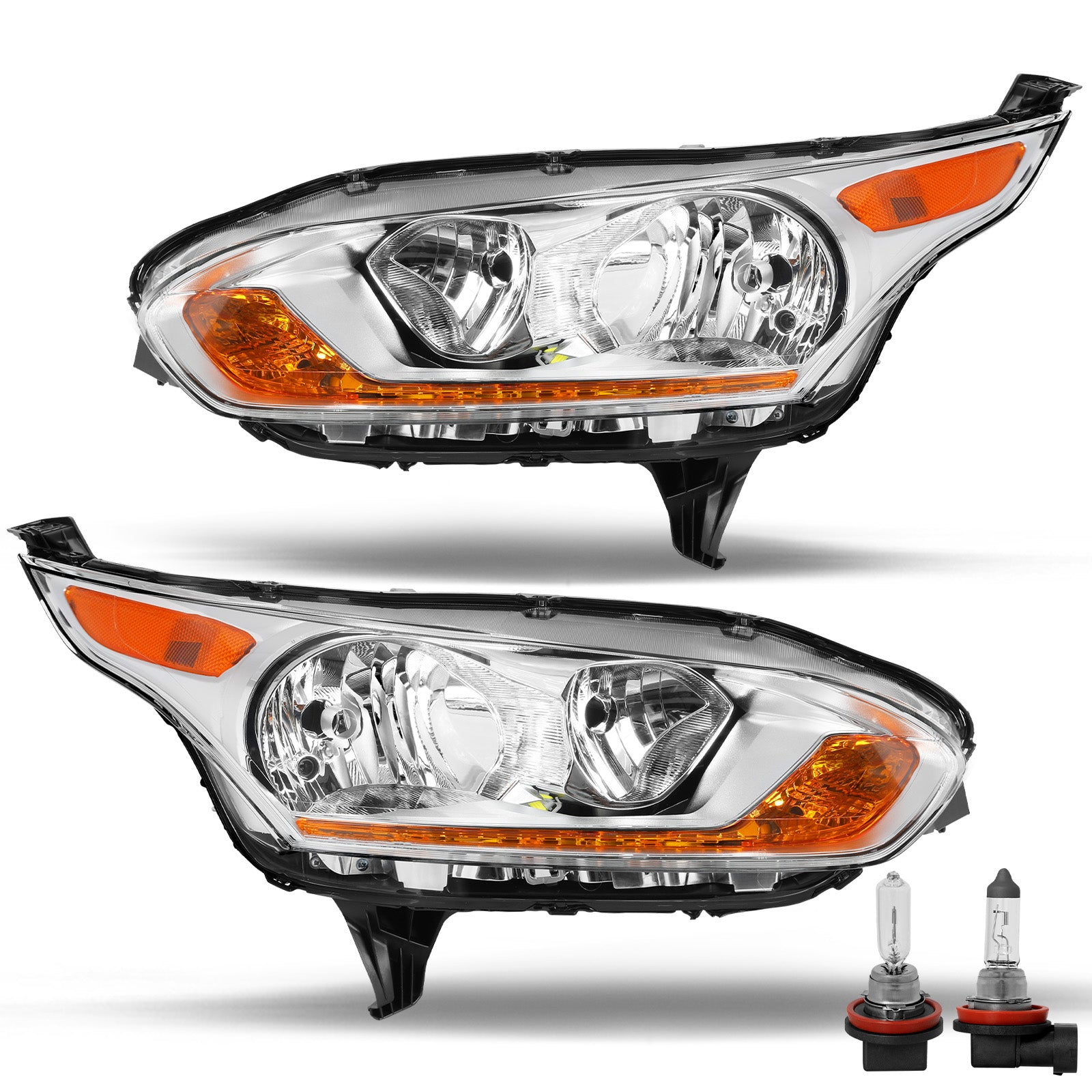 VehicleAid Headlights For 2014-2018 Ford Transit Connect