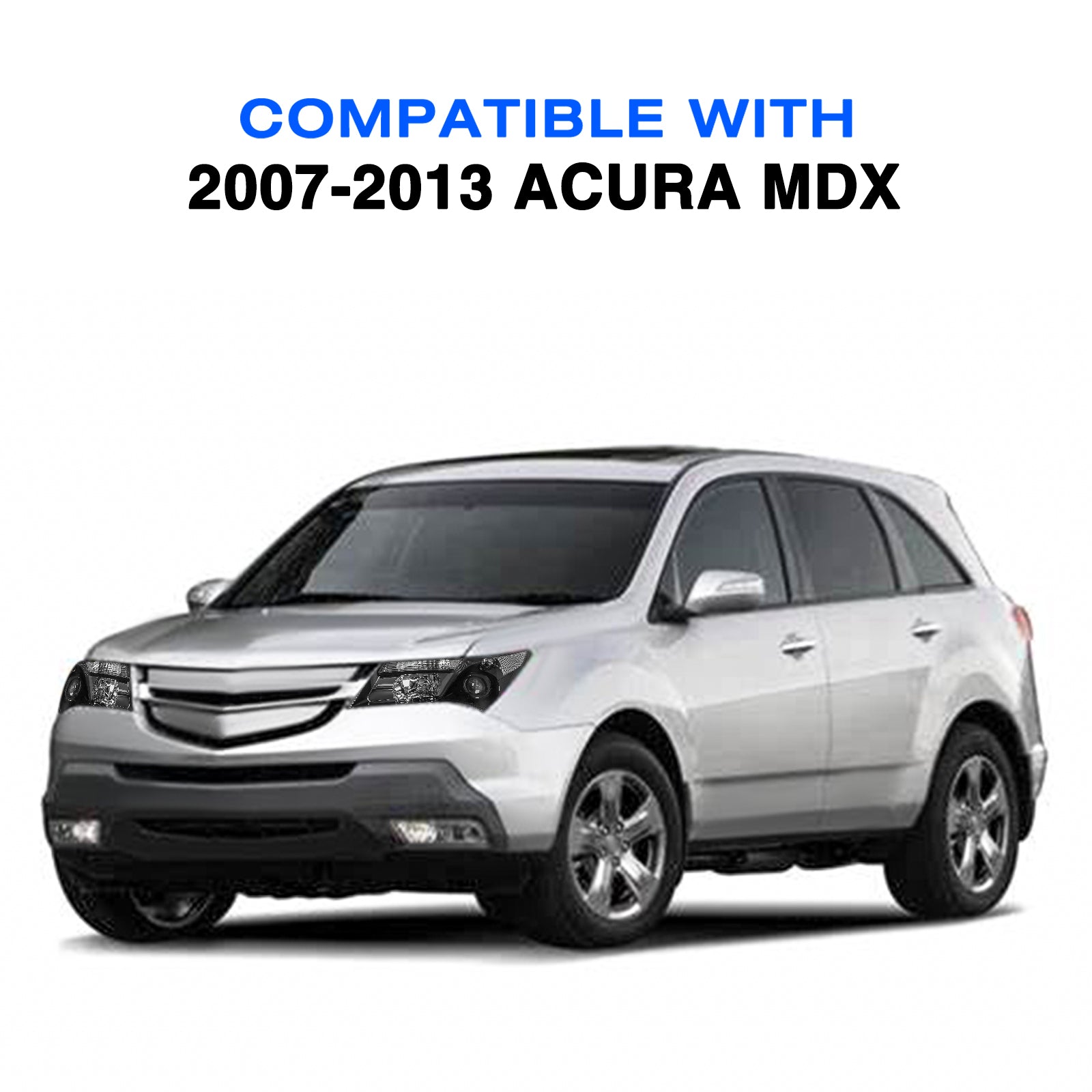 VehicleAid Headlights For 2007-2013 Acura MDX HID Xenon Type w/o Adaptive