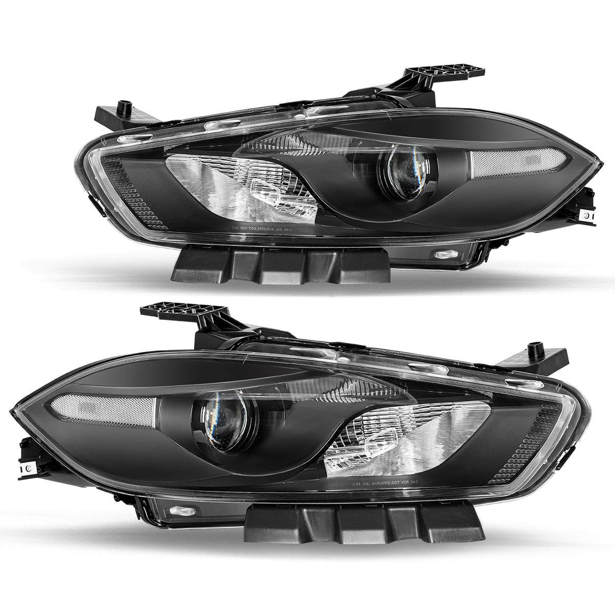 VehicleAid Headlights For 2013-2016 Dodge Dart Halogen Type