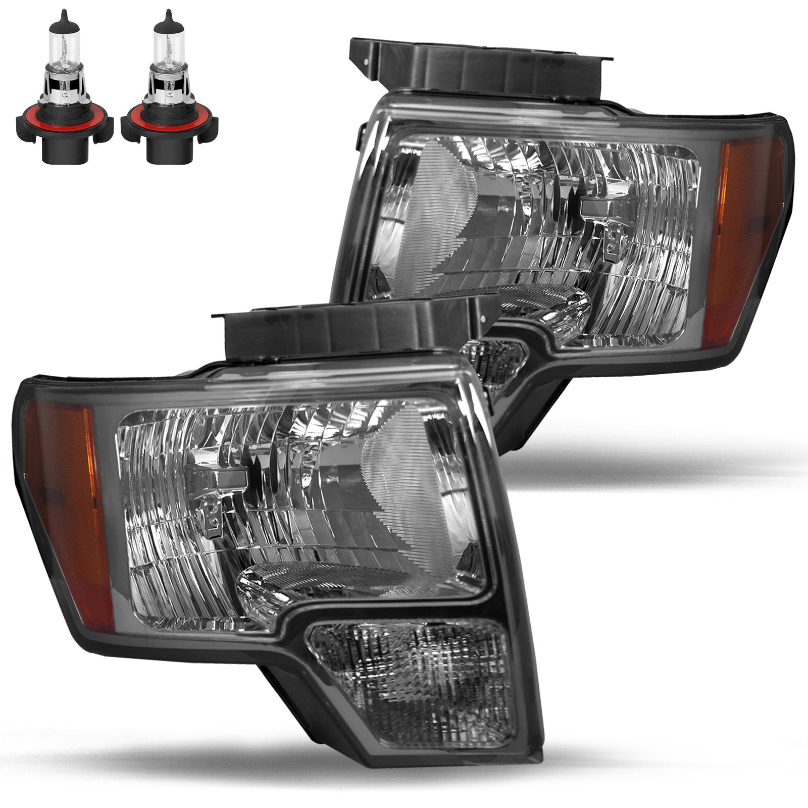 VehicleAid Headlights For 2009-2014 Ford F150 Pickup