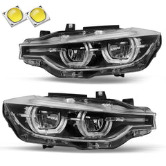 VehicleAid Full LED Headlights For 2016-2018 BMW F30|F31 3-SERIES