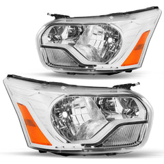 VehicleAid Headlights For 2015-2023 Ford Transit 150 250 350 350HD (Chrome Housing)