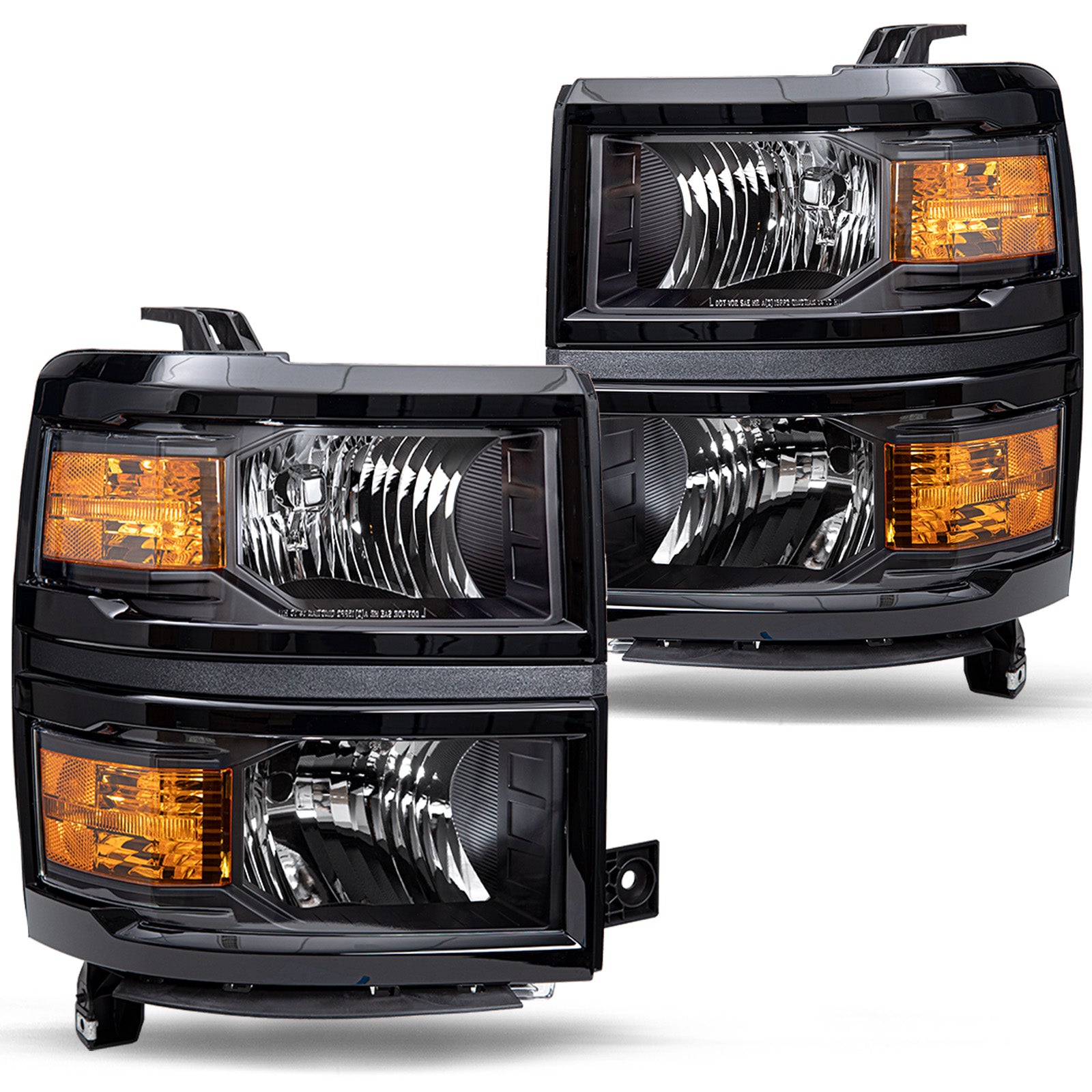 VehicleAid Headlights For 2014-2015 Chevy Silverado 1500 Pickup Truck