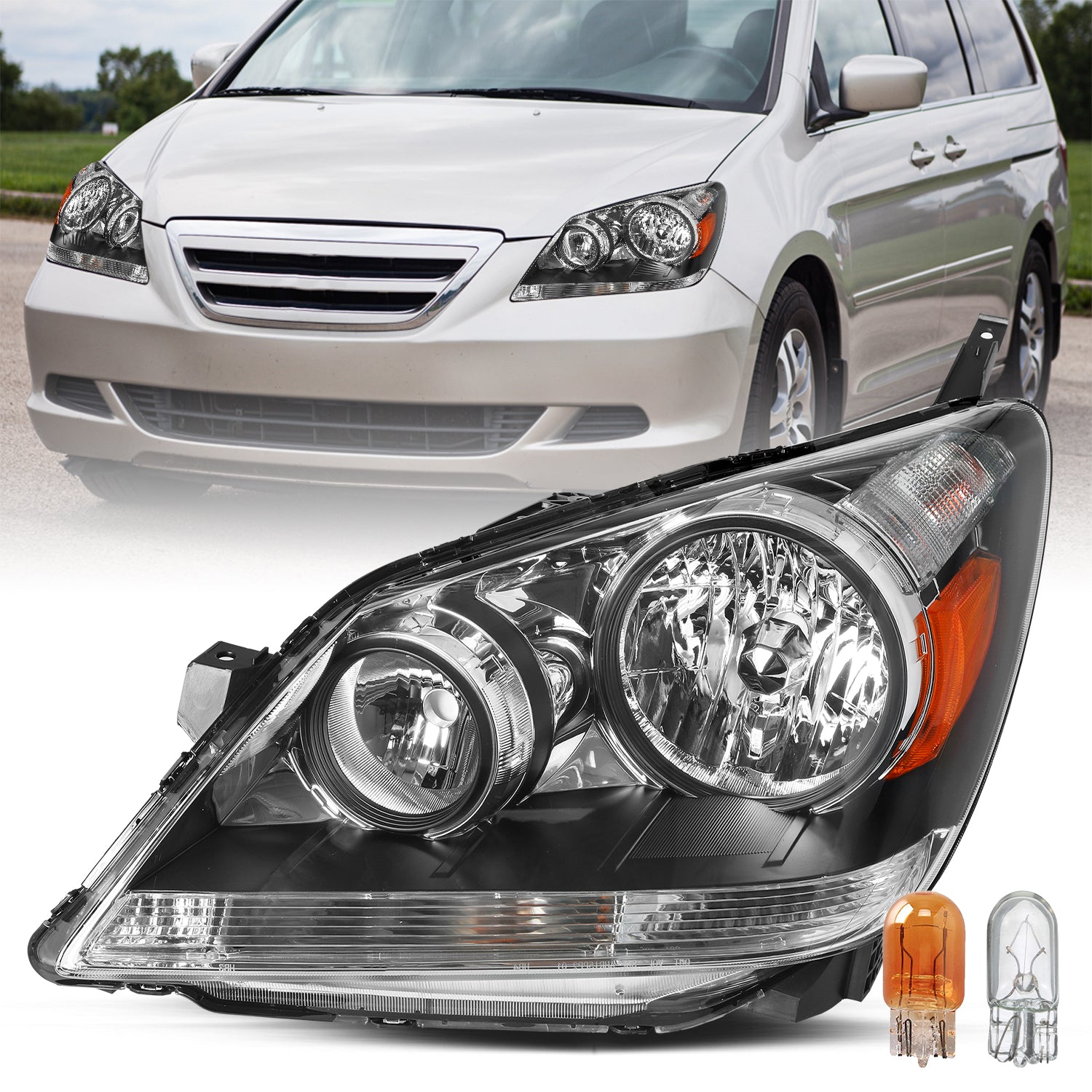 VehicleAid Headlights For 2005-2007 Honda Odyssey