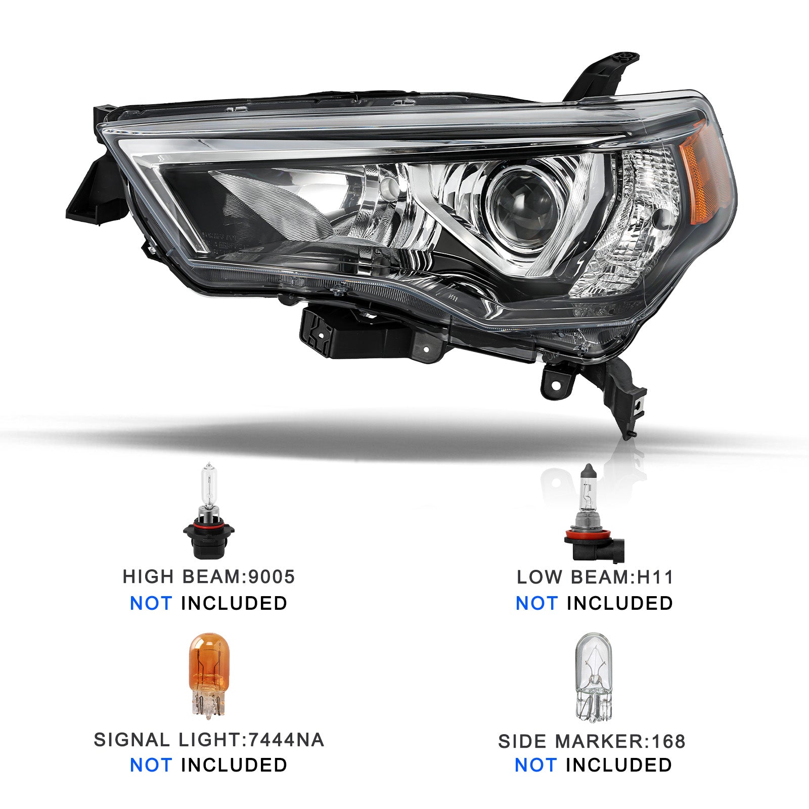 VehicleAid Headlights For 2014-2020 Toyota 4Runner