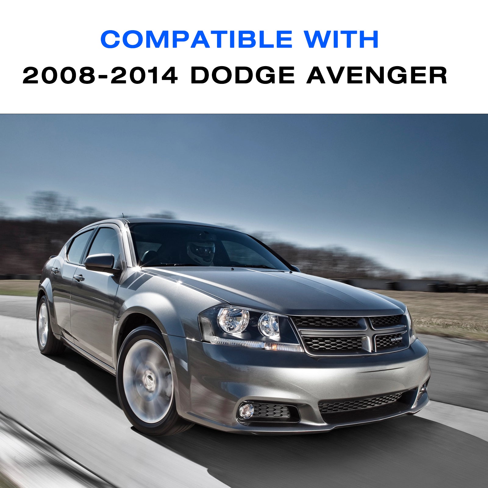 VehicleAid Headlights For 2008-2014 Dodge Avenger