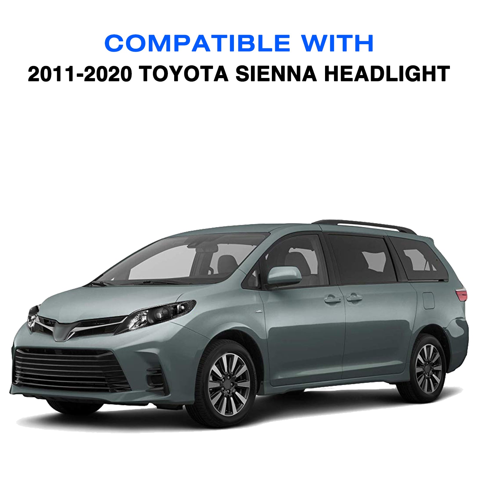 VehicleAid Headlights For 2011-2020 Toyota Sienna