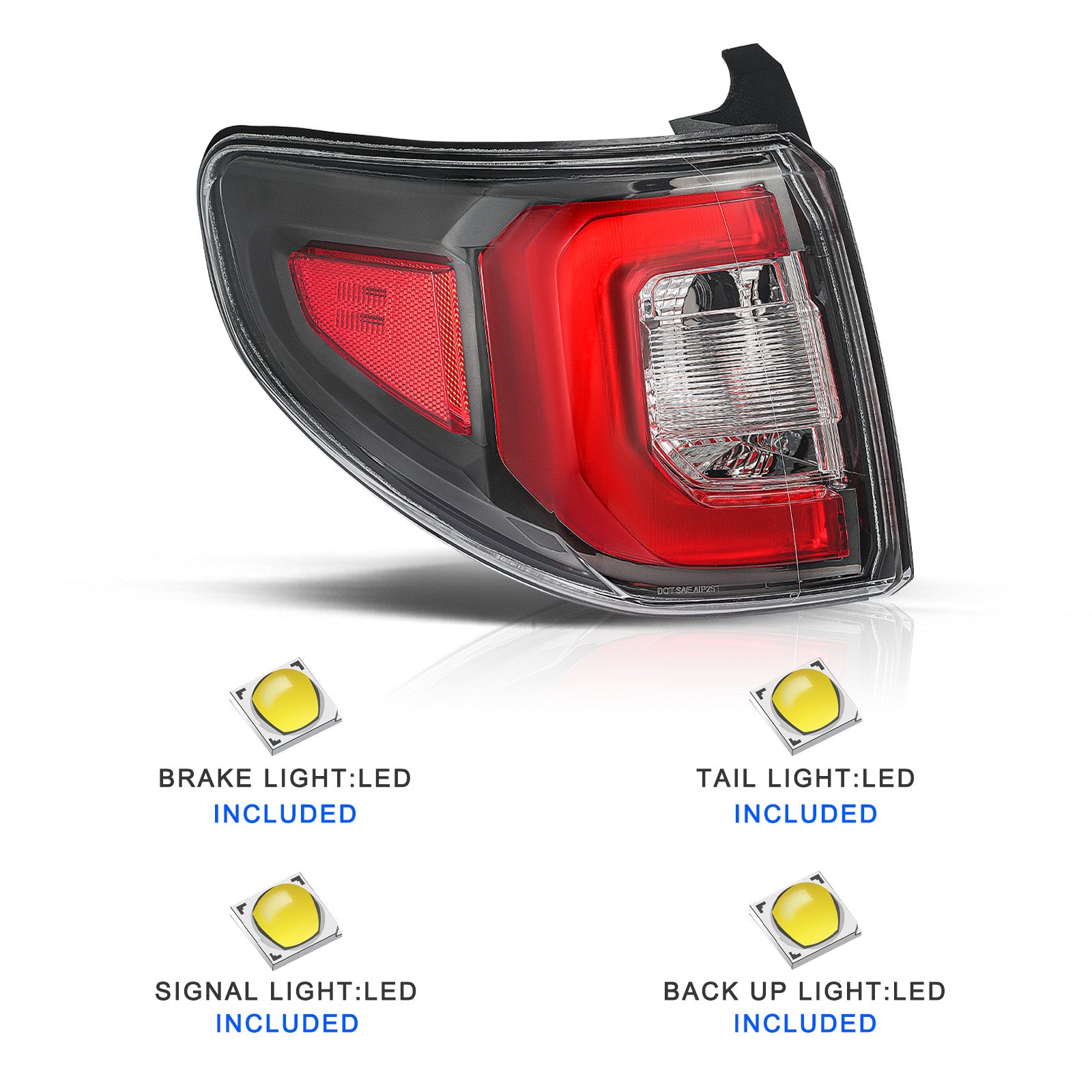 VehicleAid Taillights For 2013-2016 GMC Acadia