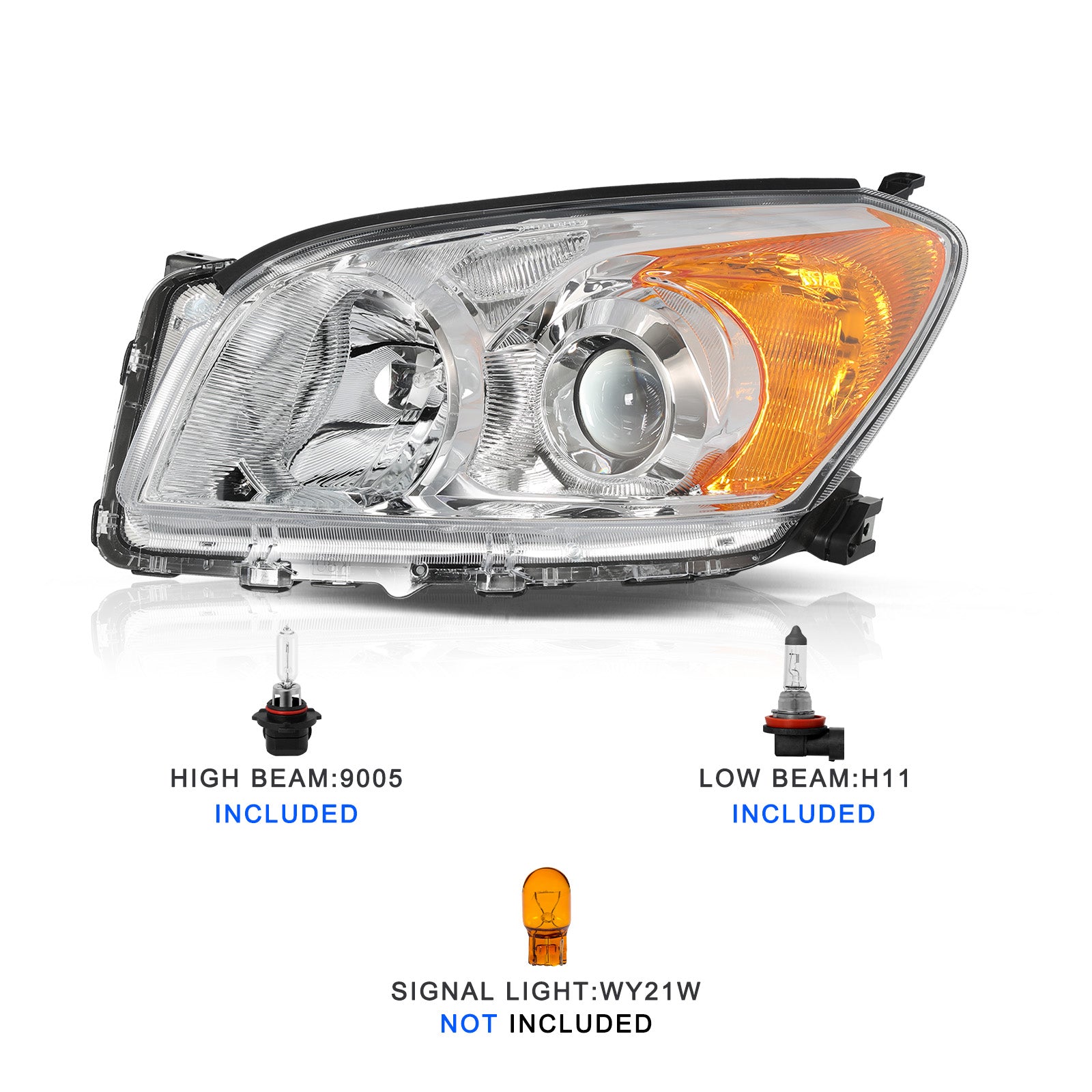 VehicleAid Headlights For 2009-2012 Toyota Rav-4