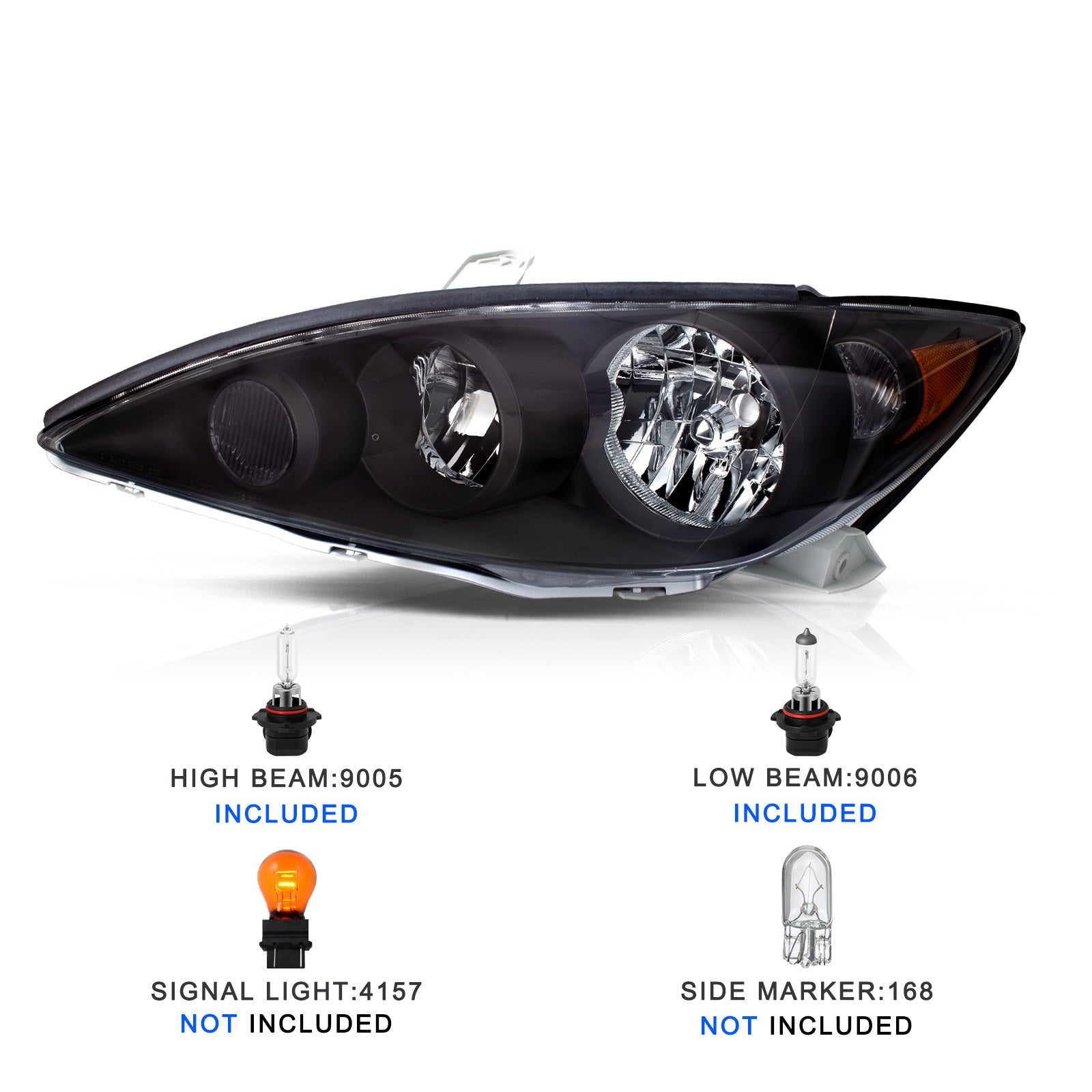 VehicleAid Headlights For 2005-2006 Toyota Camry