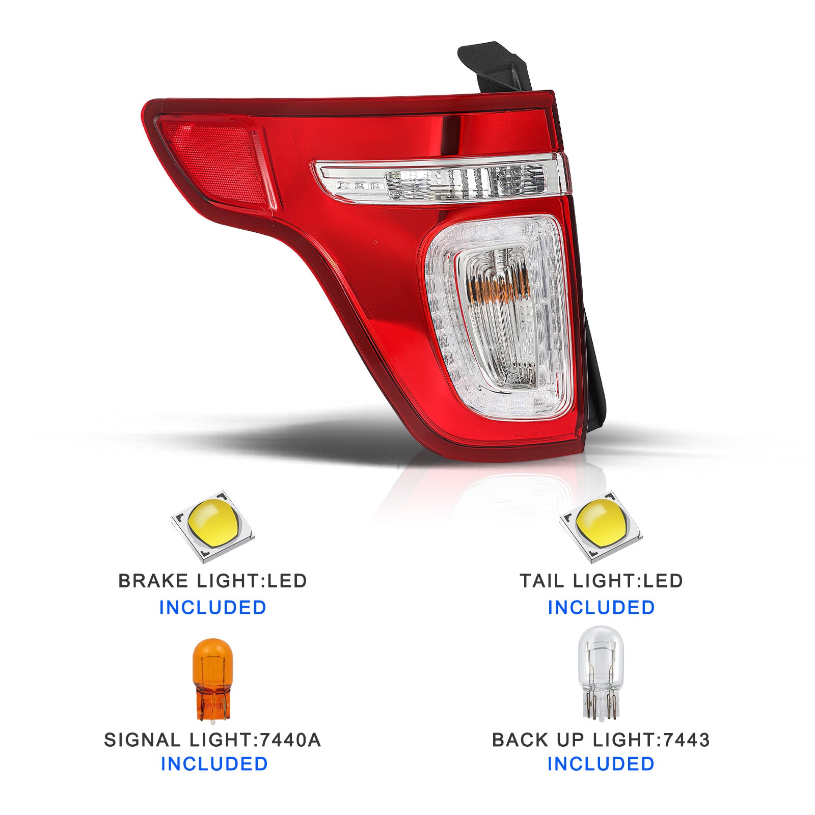 VehicleAid Taillights For 2011-2015 Ford Explorer