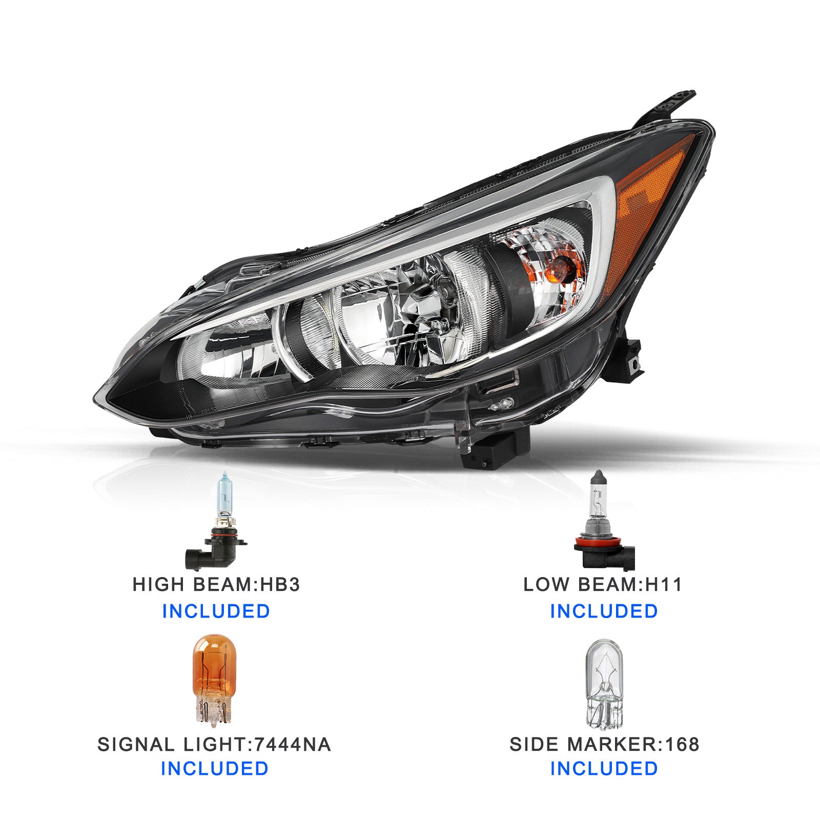 VehicleAid Headlights For 2017-2022 Subaru Impreza