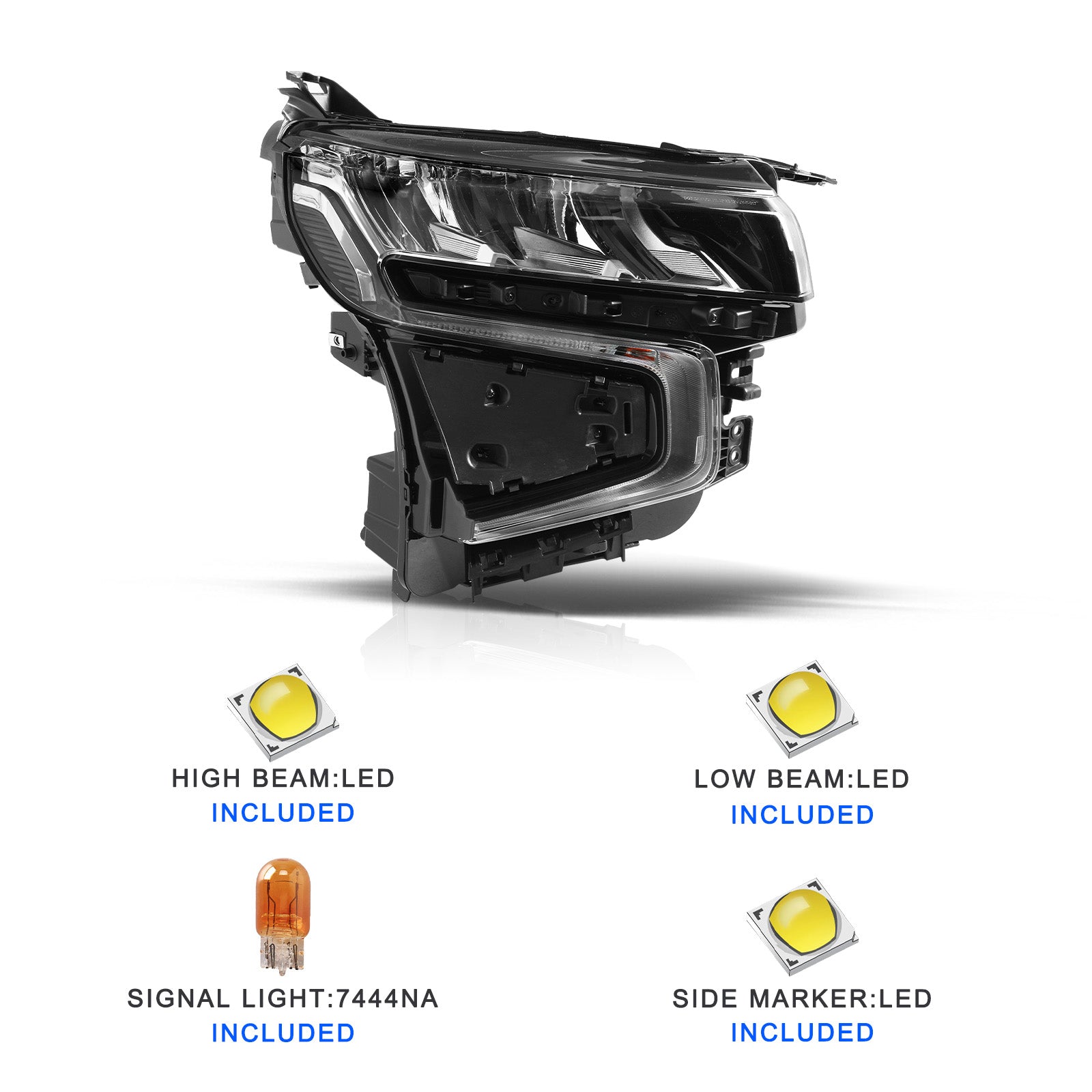 VehicleAid Headlights For 2021-2023 Chevy Suburban