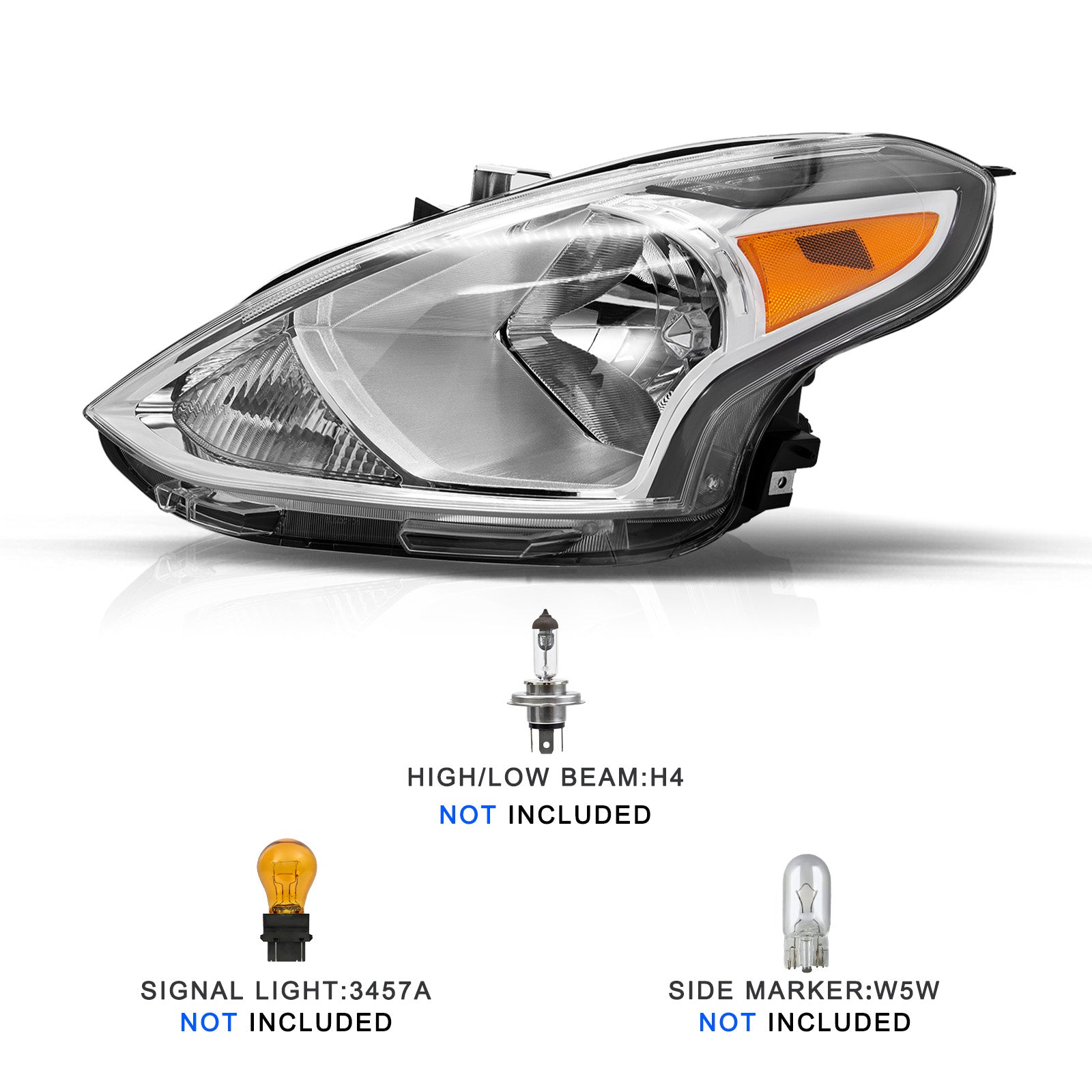 VehicleAid-For 2015-2019 Nissan Versa Headlights