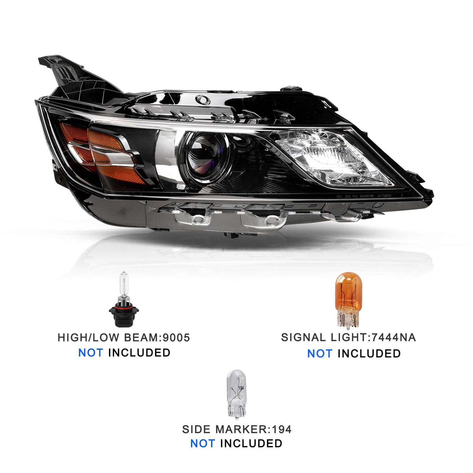 VehicleAid Headlights For 2014-2020 Chevy Impala