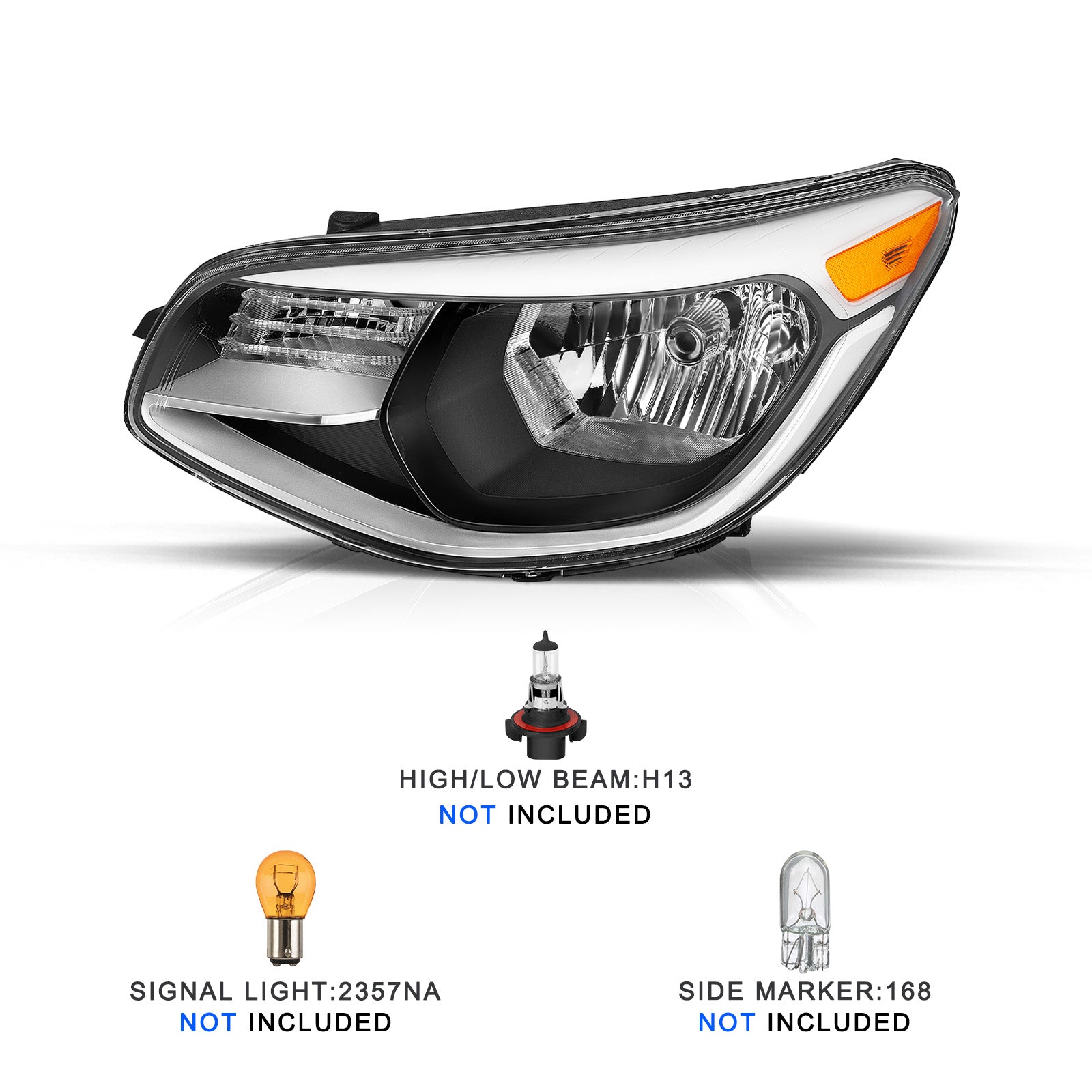 VehicleAid Headlights For 2014-2019 Kia Soul