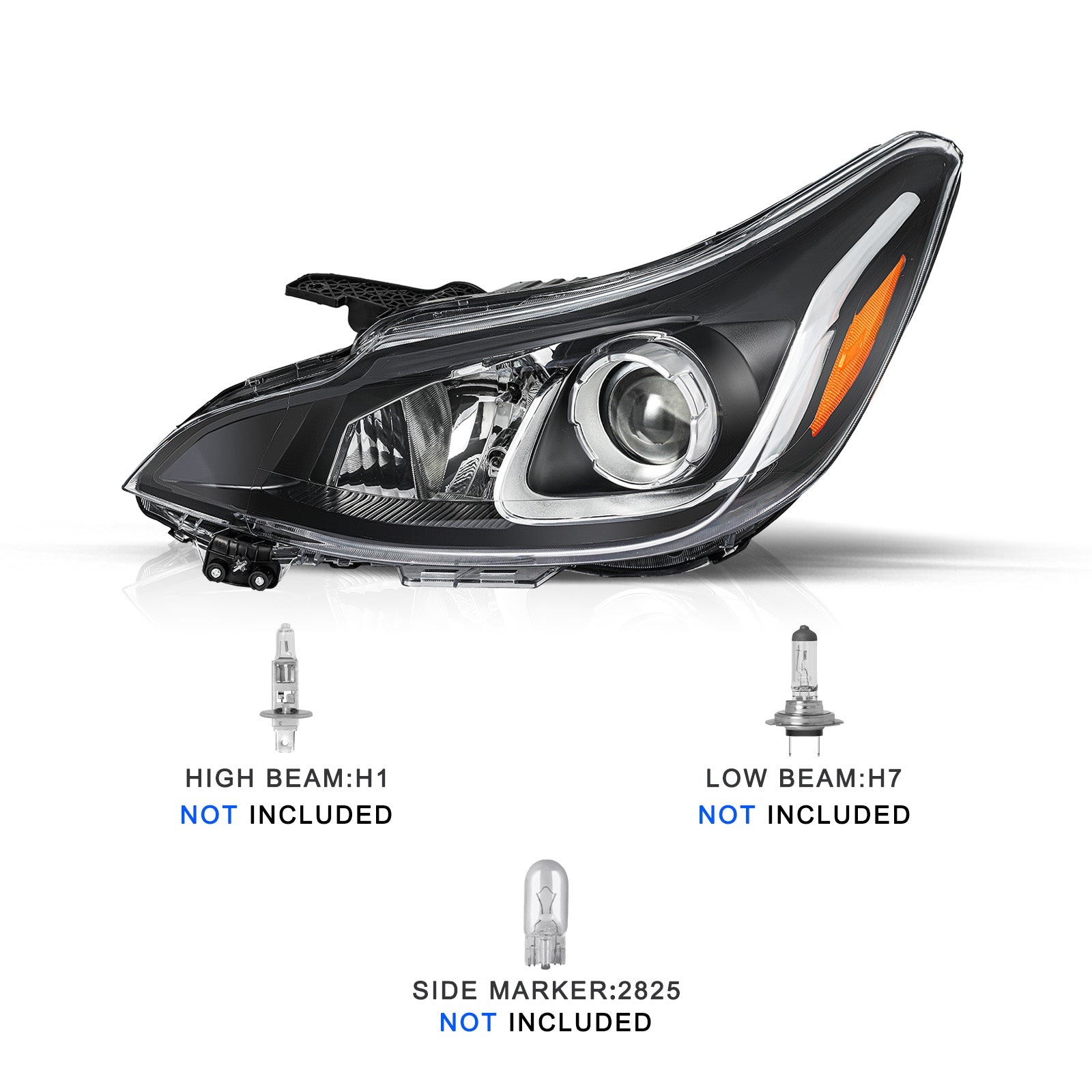 VehicleAid Headlights For 2019-2021 Chevy Spark