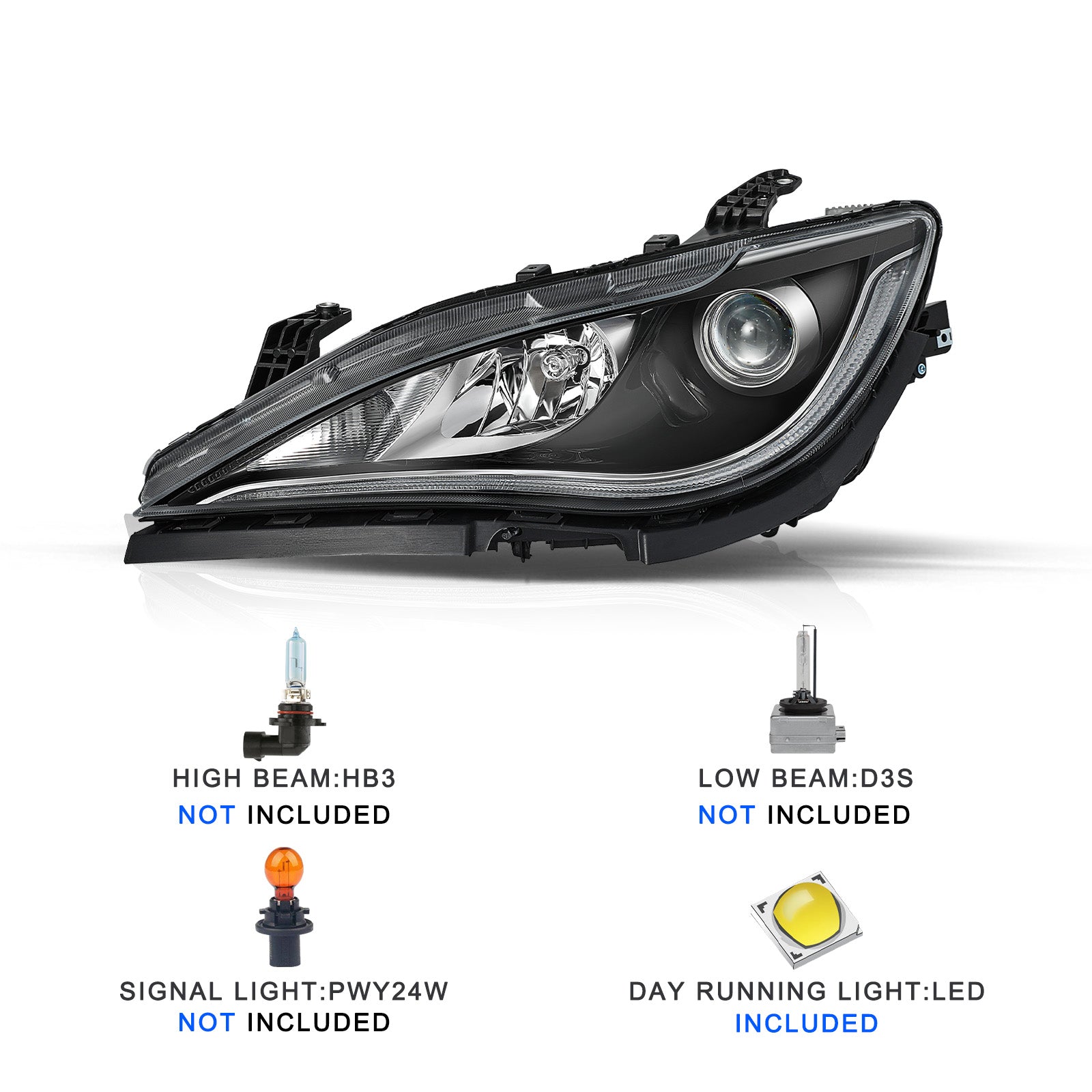 VehicleAid Headlights For 2017-2020 Chrysler Pacifica