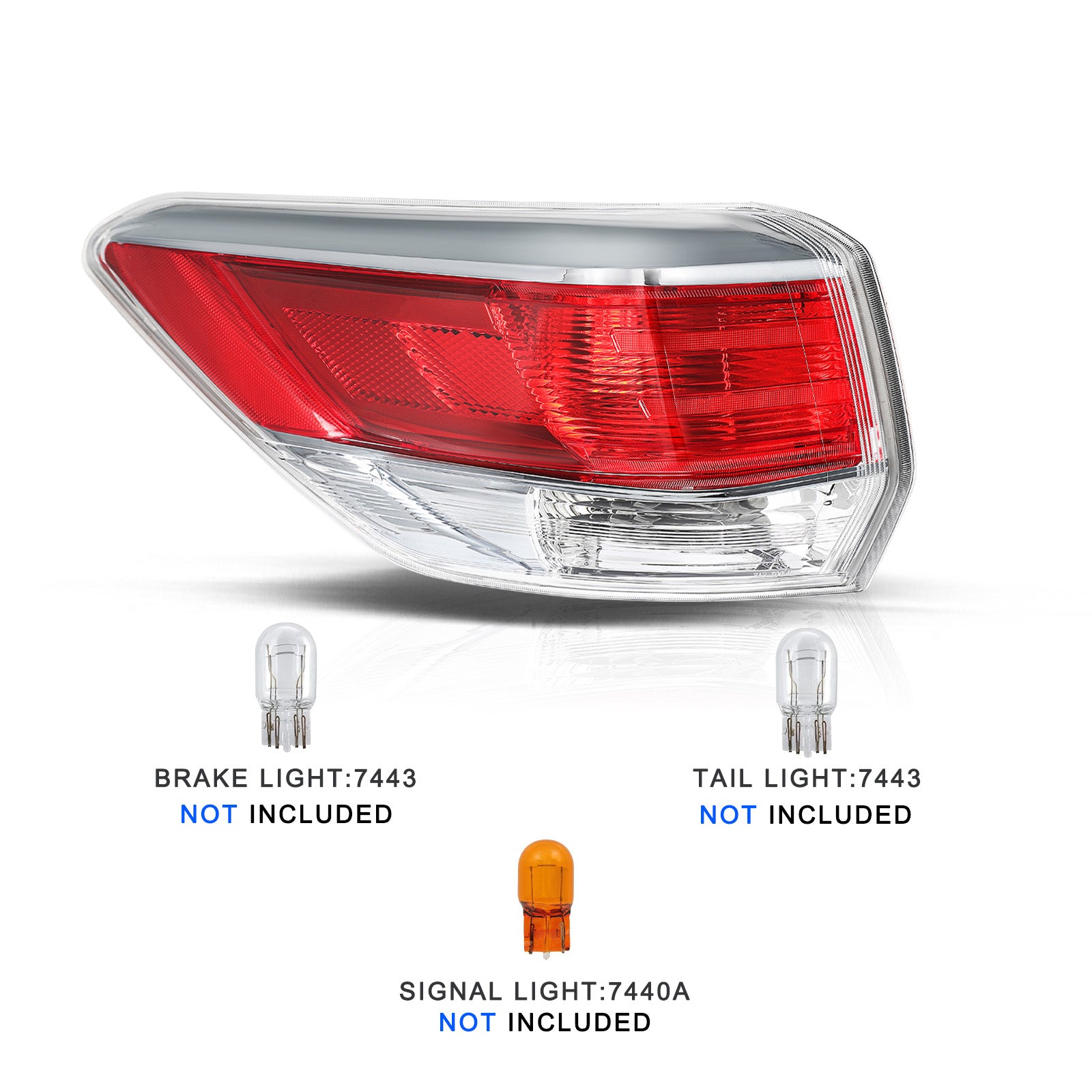 VehicleAid Taillights For 2014-2016 Toyota Highlander