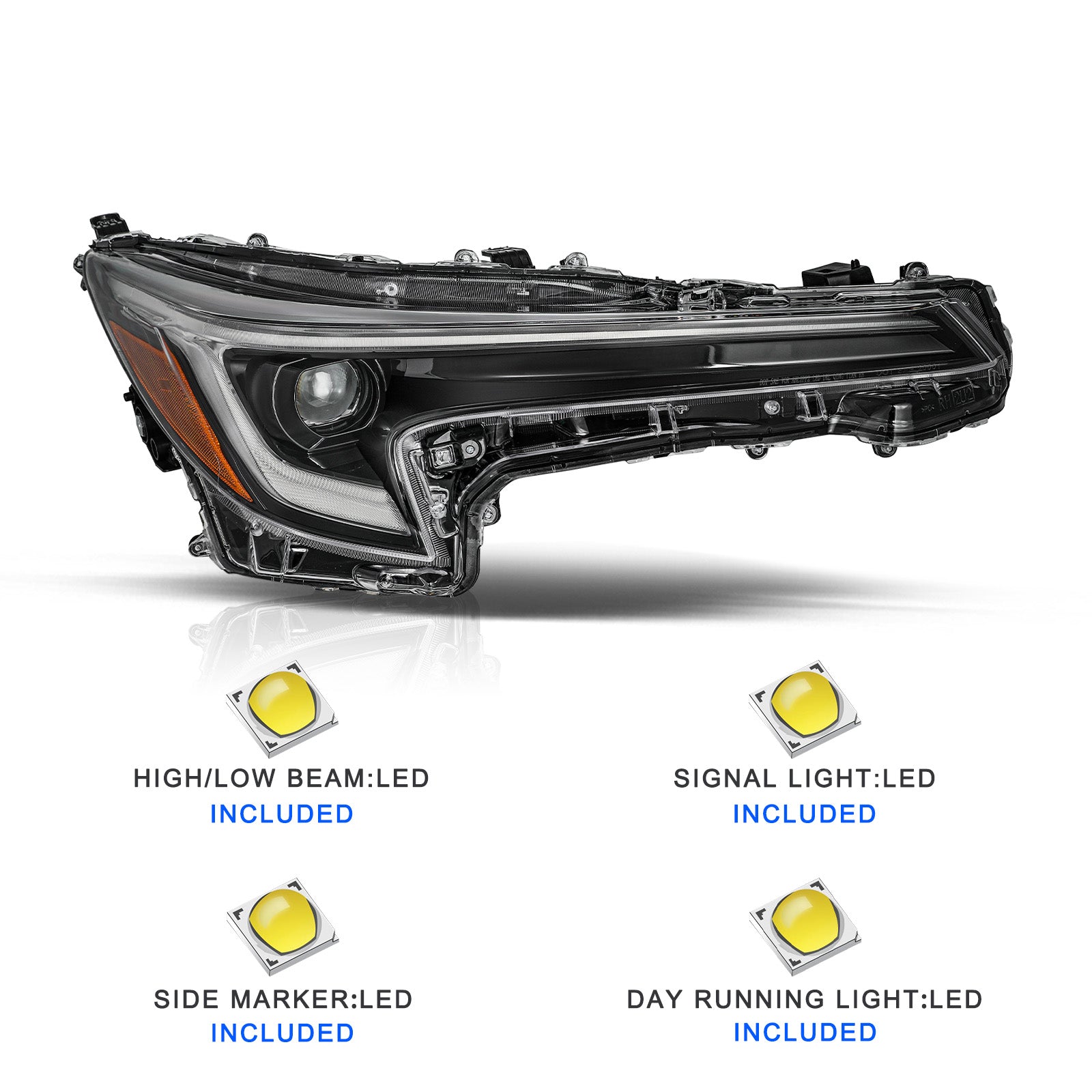 VehicleAid Headlights For 2023-2024 Toyota Corolla