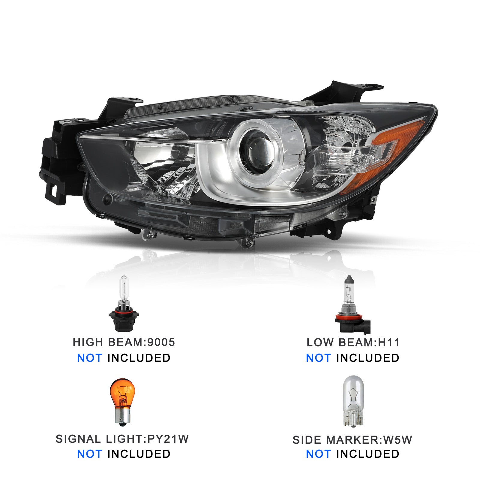 VehicleAid Headlights For 2013-2016 Mazda CX-5