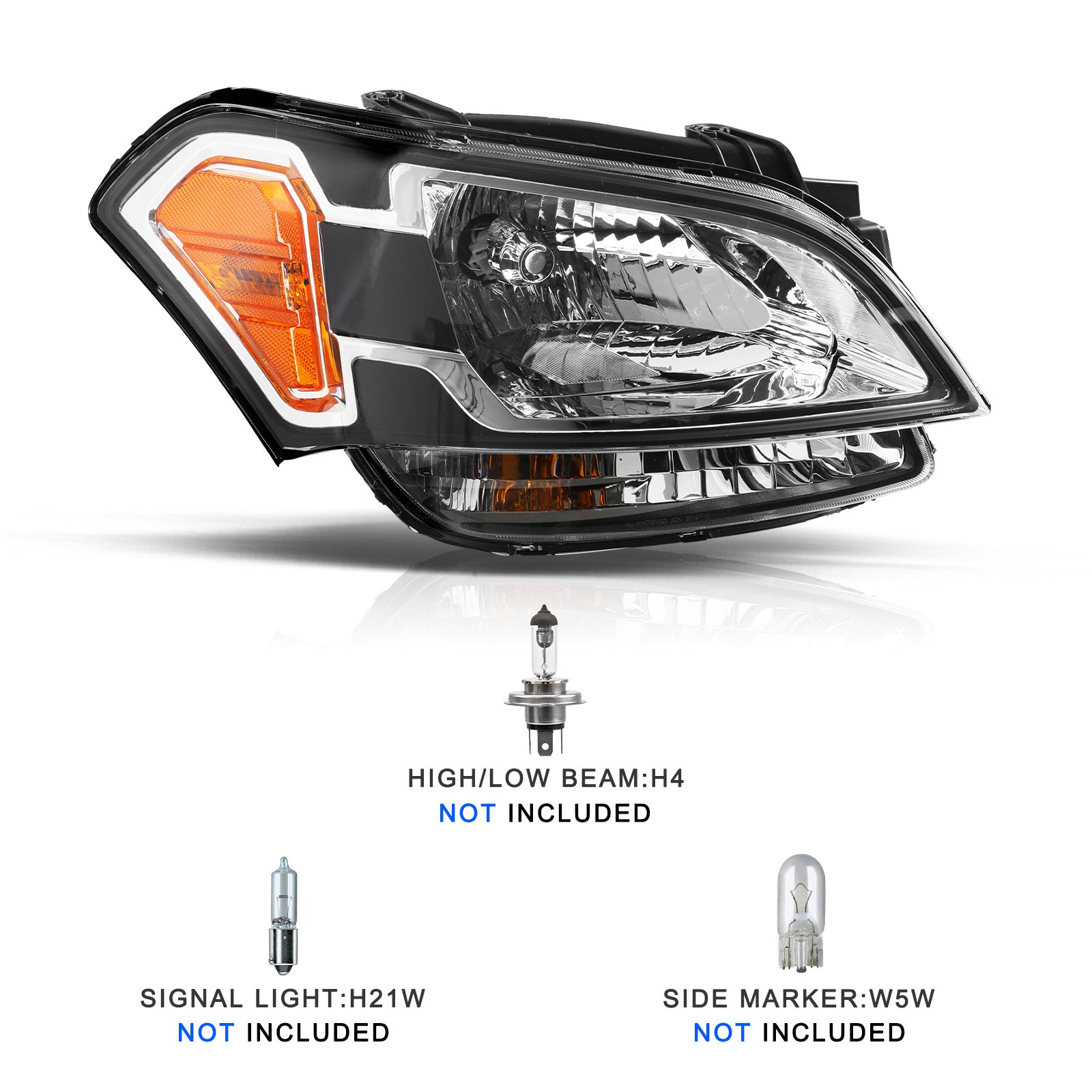 VehicleAid Headlights For 2010-2011 Kia Soul