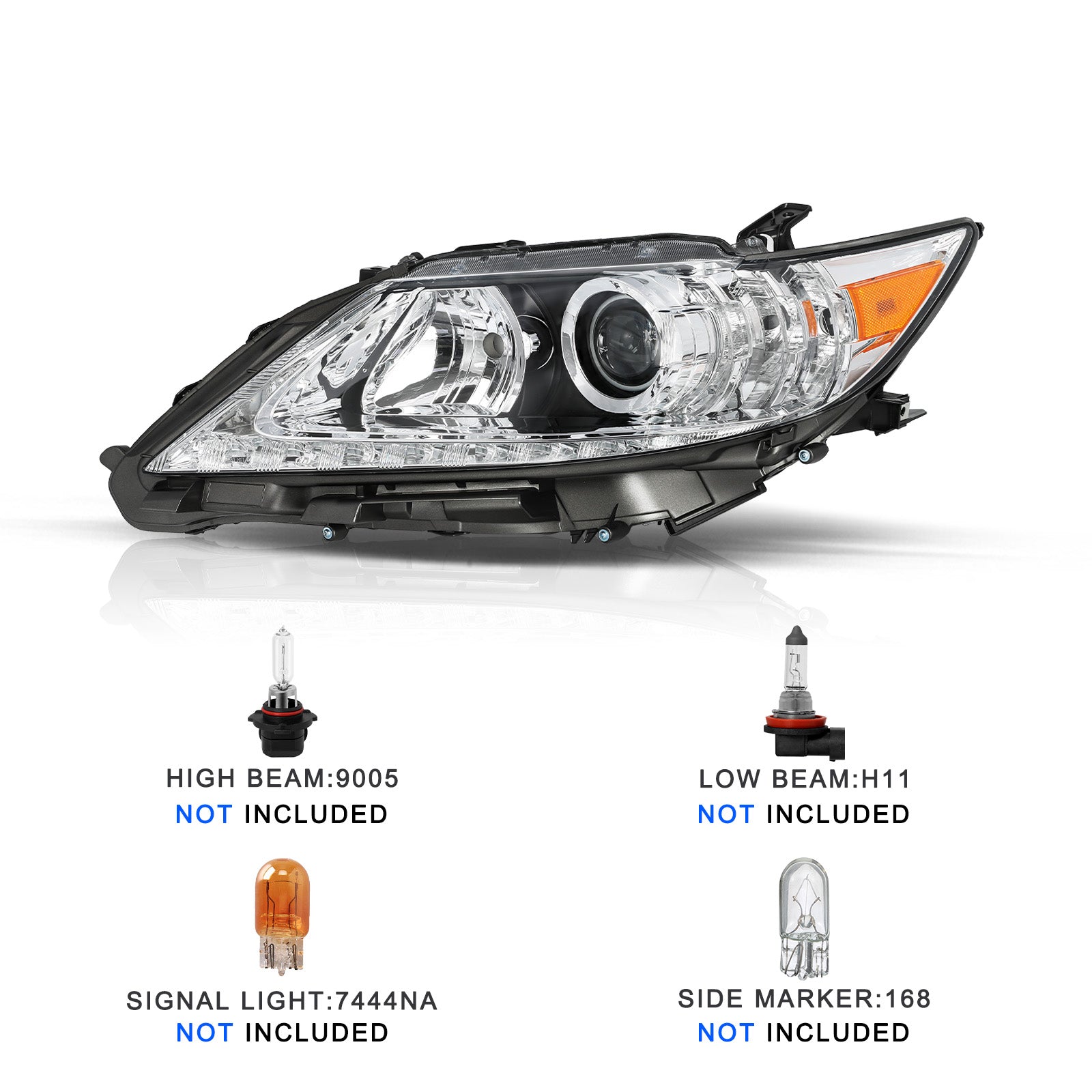 VehicleAid Headlights For 2013-2015 Lexus ES300h