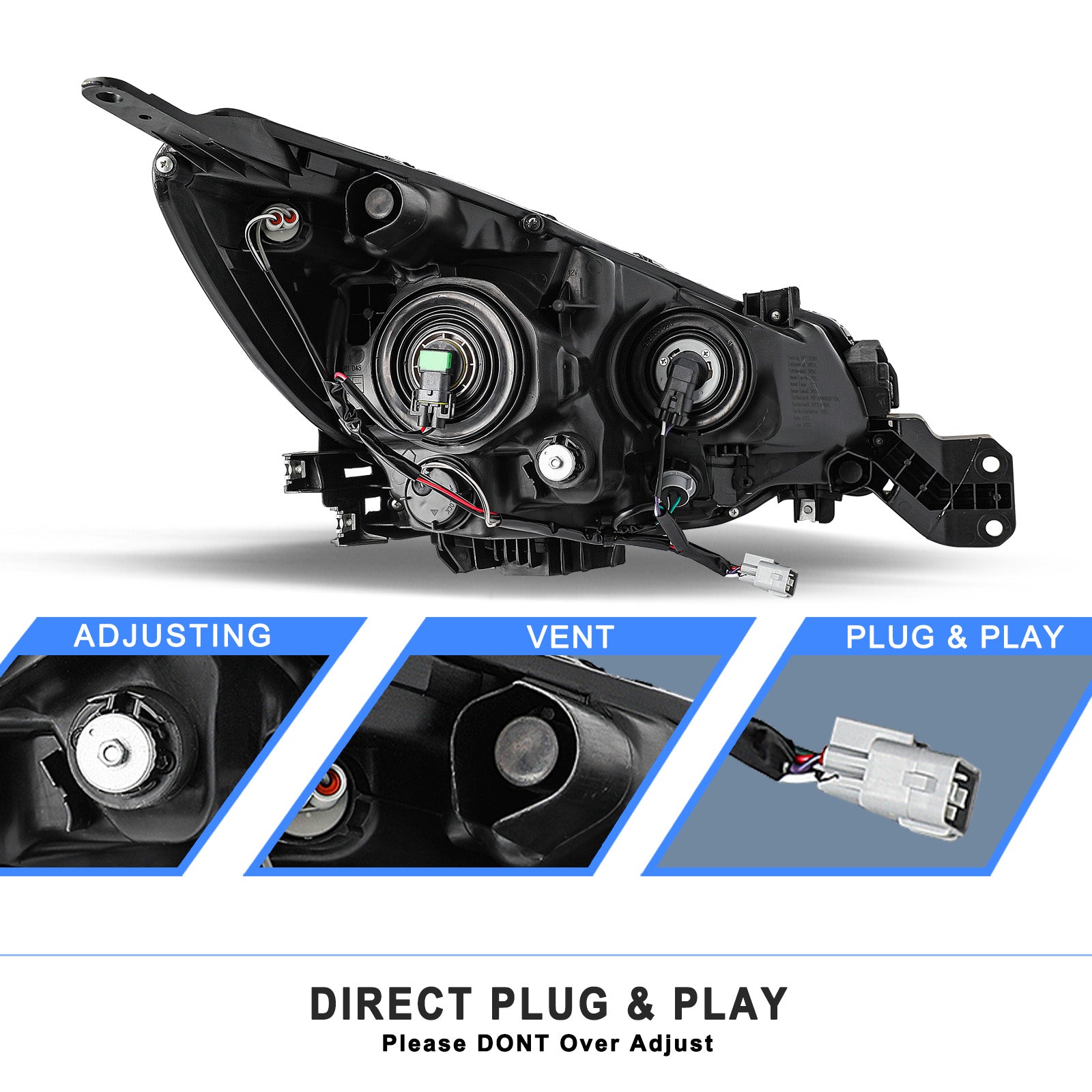 VehicleAid Headlights For 2015-2017 Subaru Outback