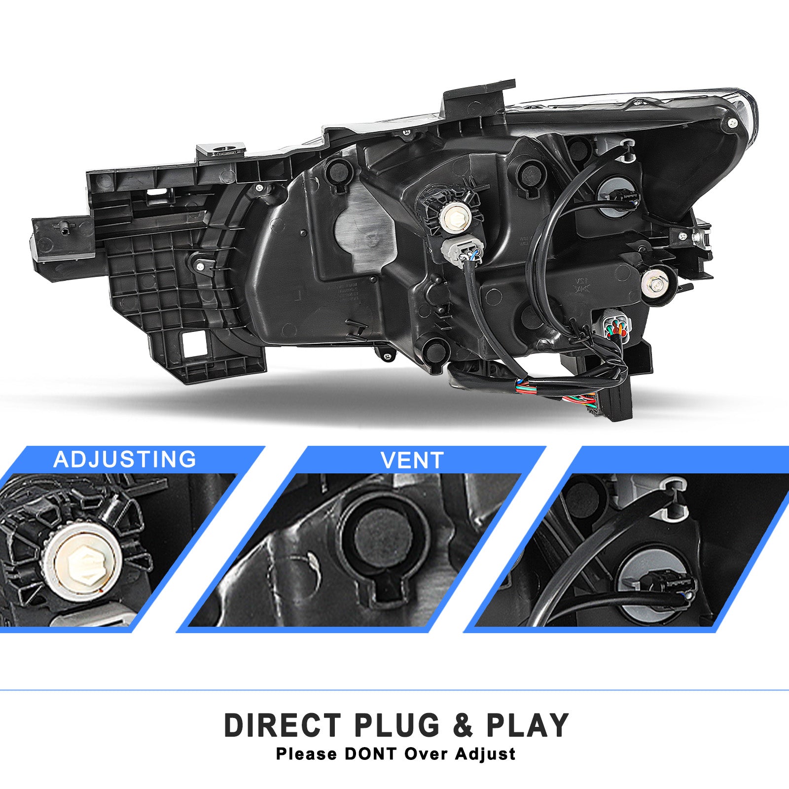 VehicleAid LED Headlights For 2016-2020 Mazda CX-9