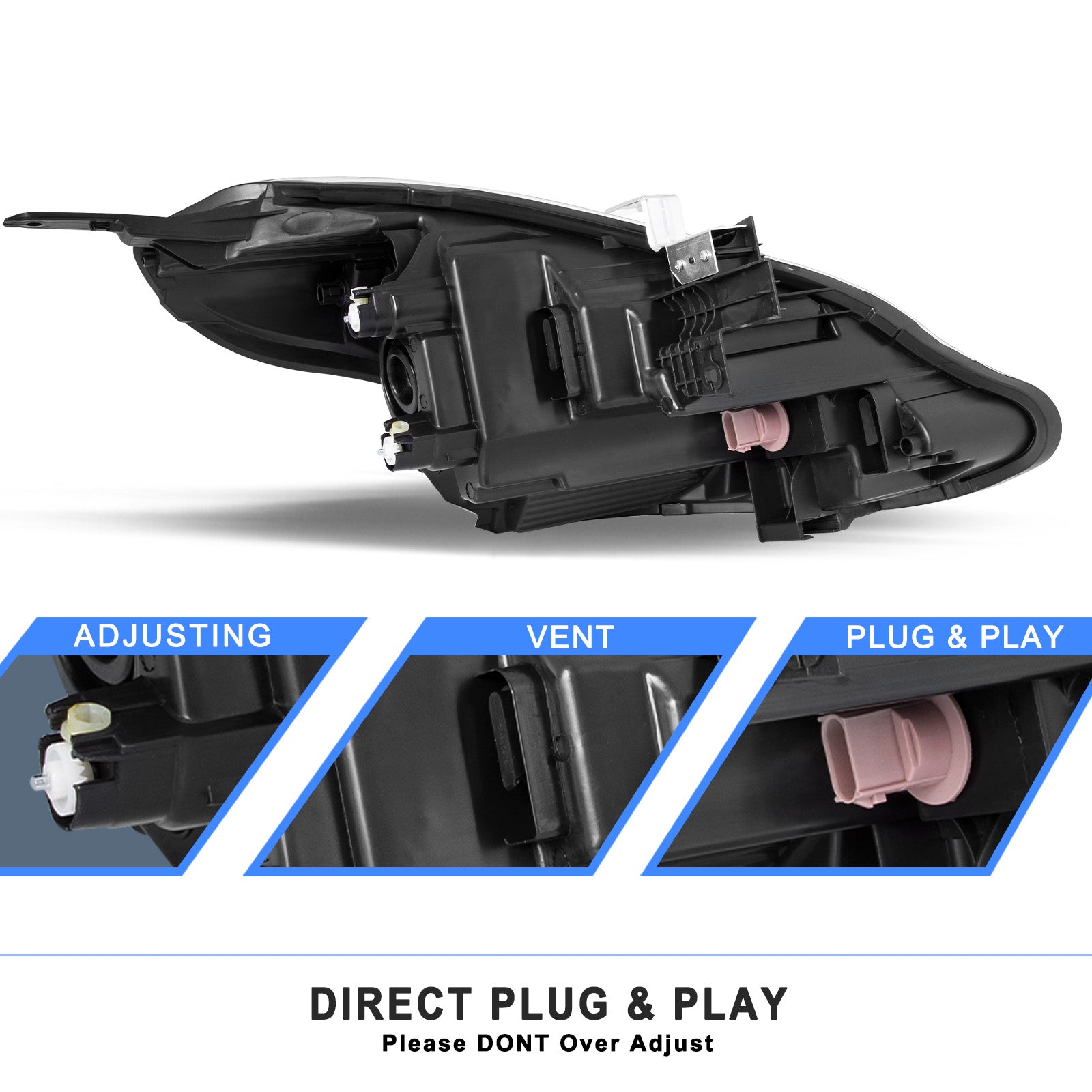 VehicleAid-For 2015-2019 Nissan Versa Headlights