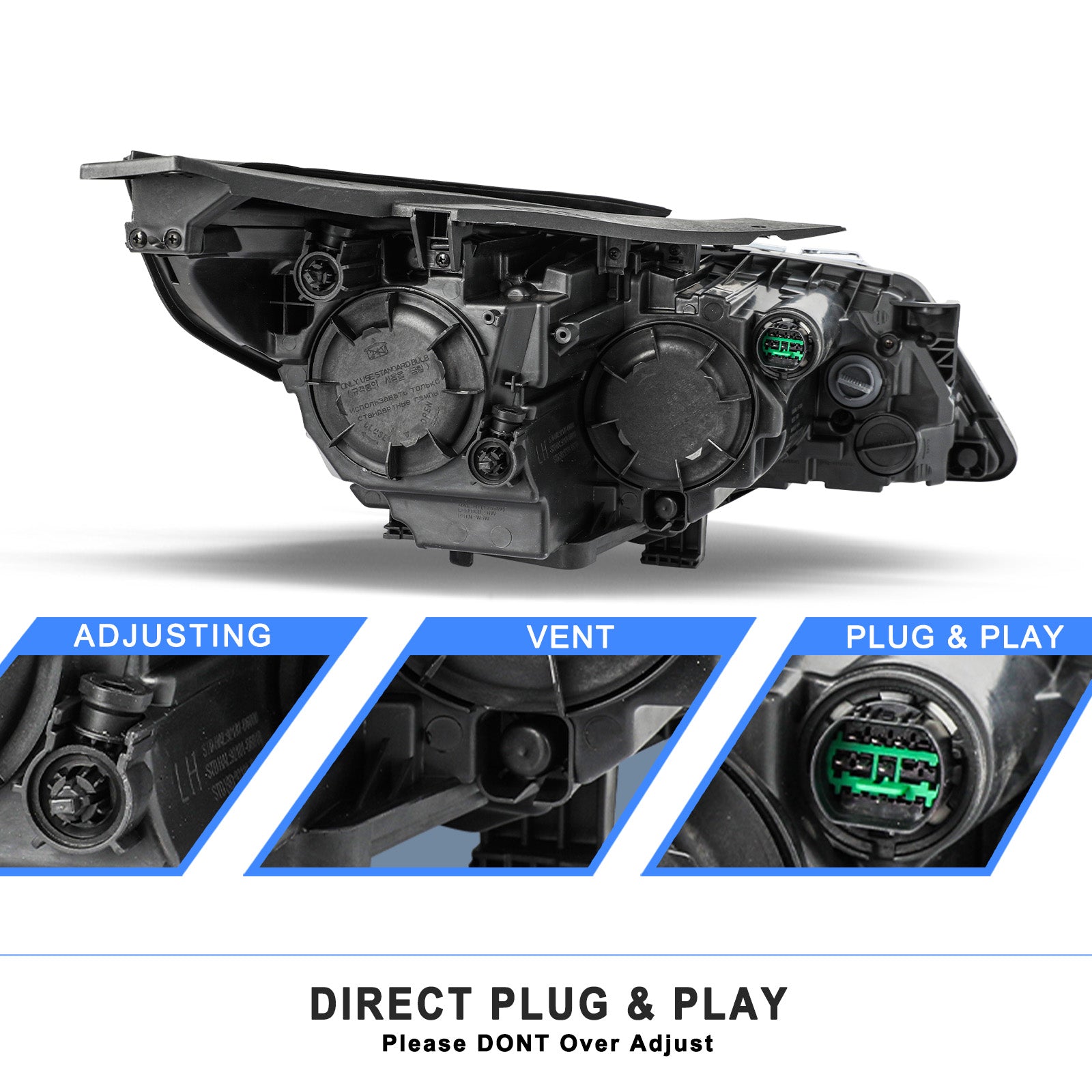 VehicleAid Headlights For 2016-2018 Kia Optima